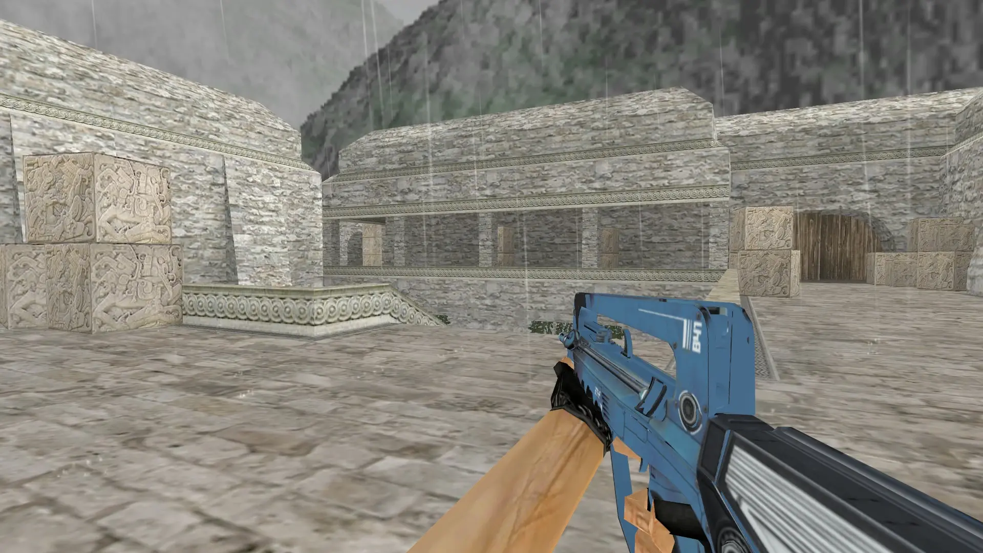 FAMAS Falcon Blue — de_aztec (first person)