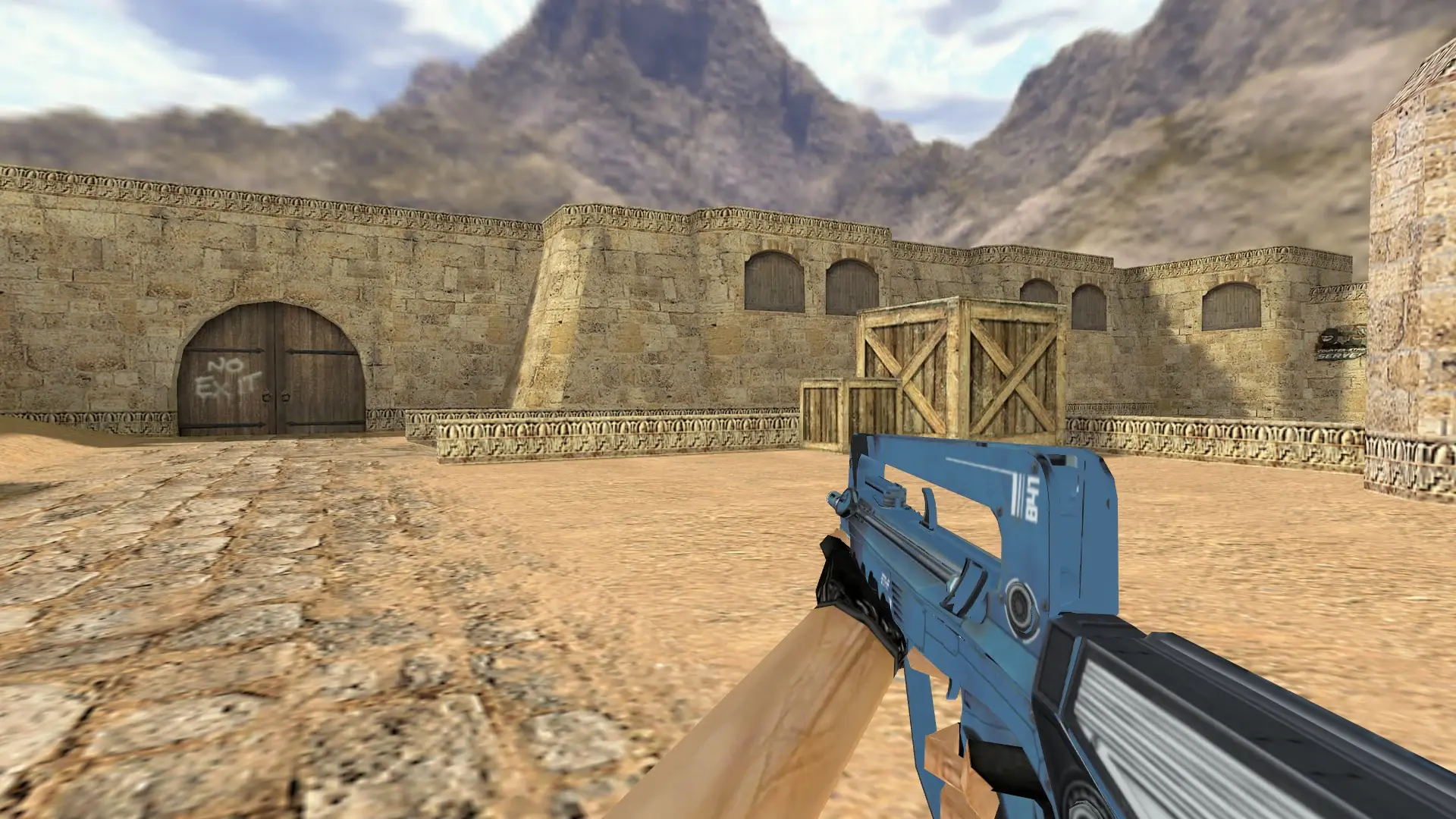 FAMAS Falcon Blue — de_dust2 (first person)