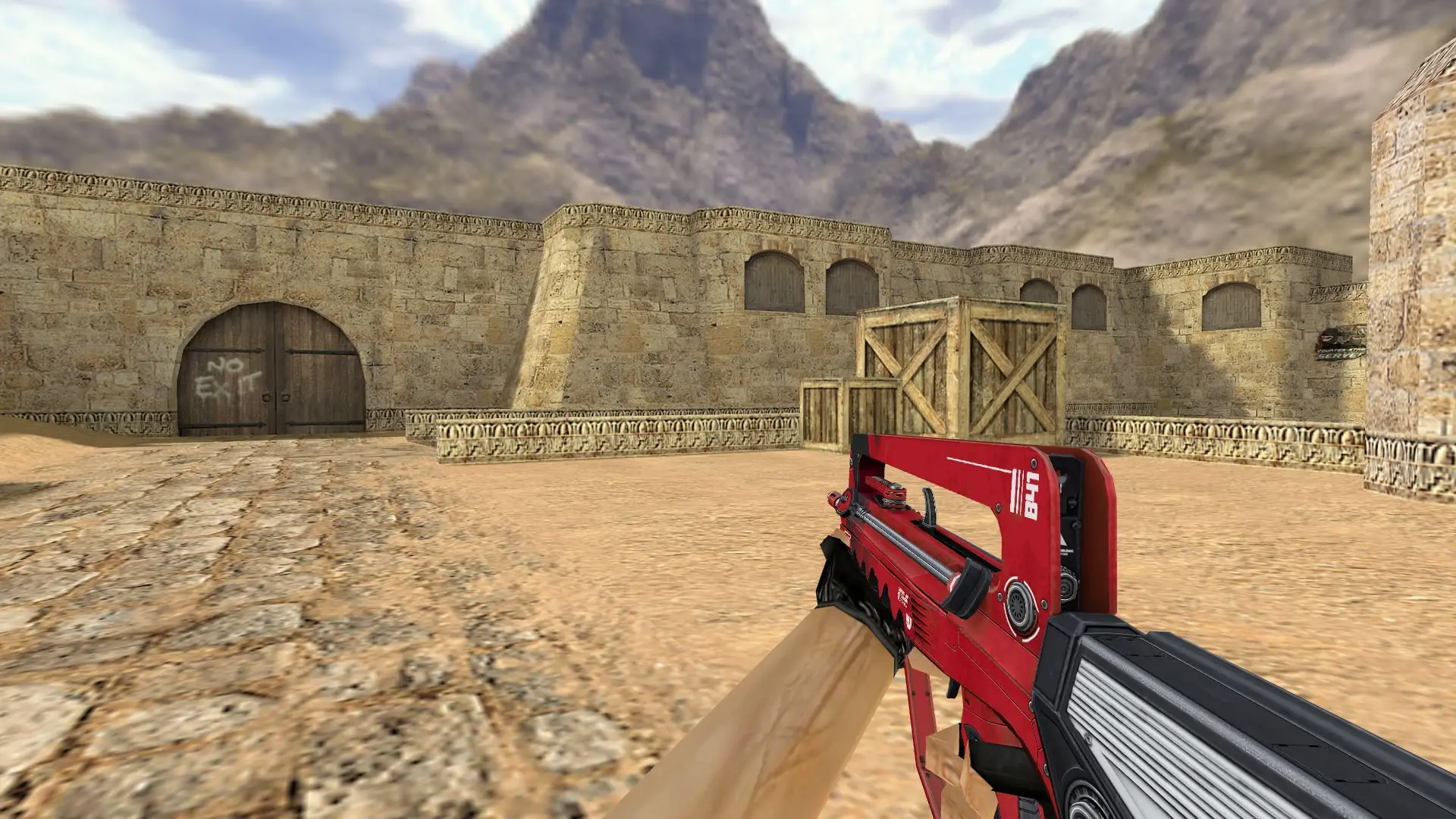 FAMAS Falcon Red — de_dust2 (first person)