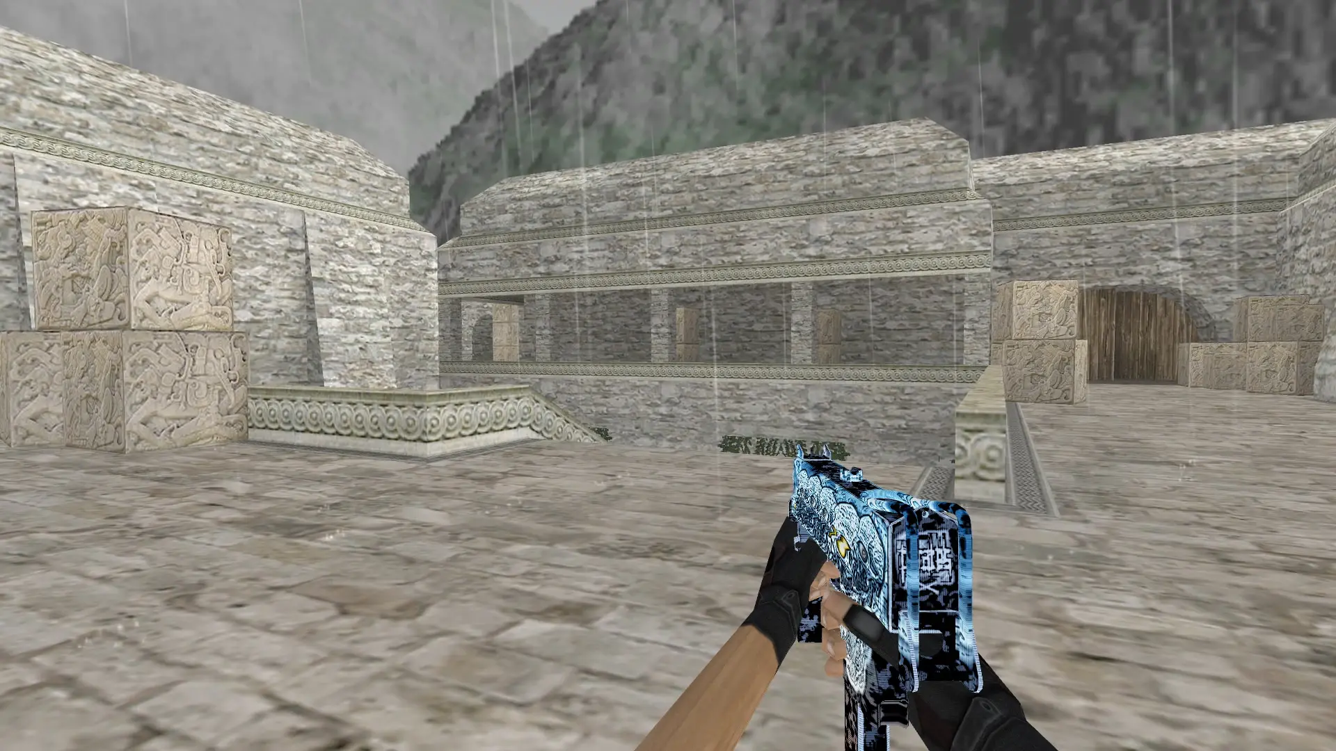 MAC-10 Diamond Skull — de_aztec (first person)