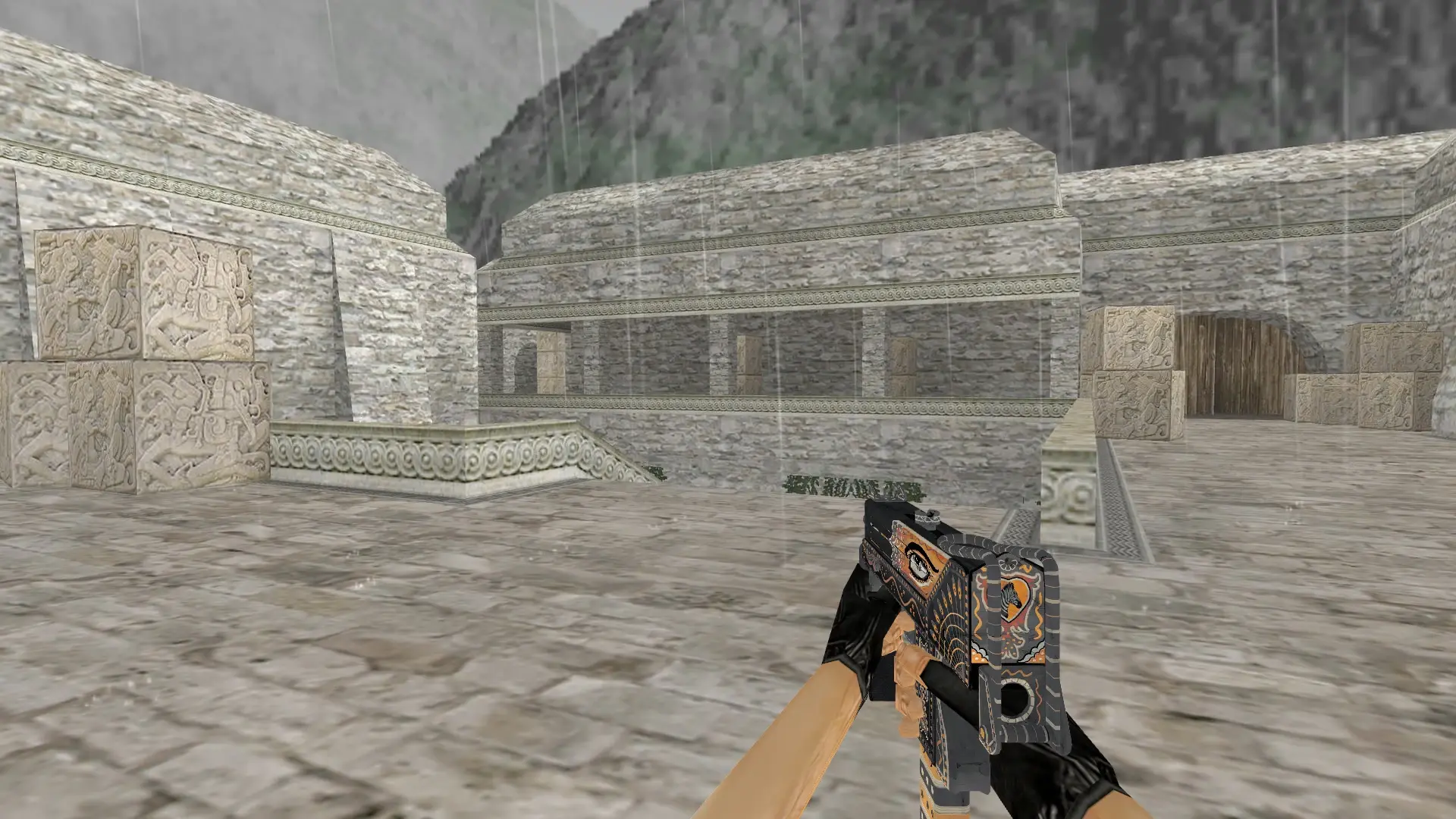 MAC-10 Rangeen — de_aztec (first person)