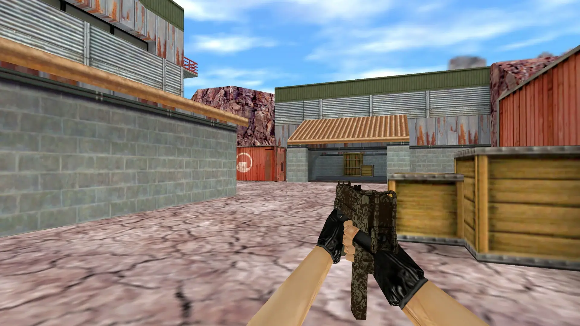 MAC-10 | Sienna Damask — de_nuke (first person)