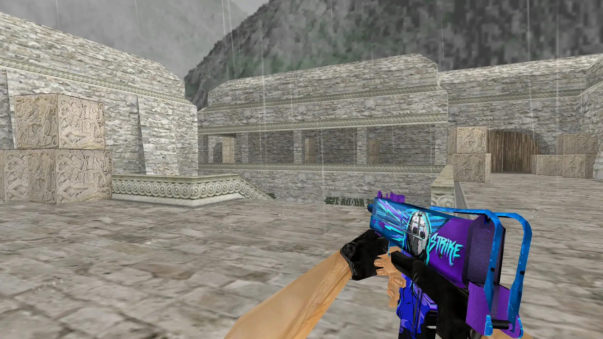 MAC-10 Strike Slasher — de_aztec (first person)