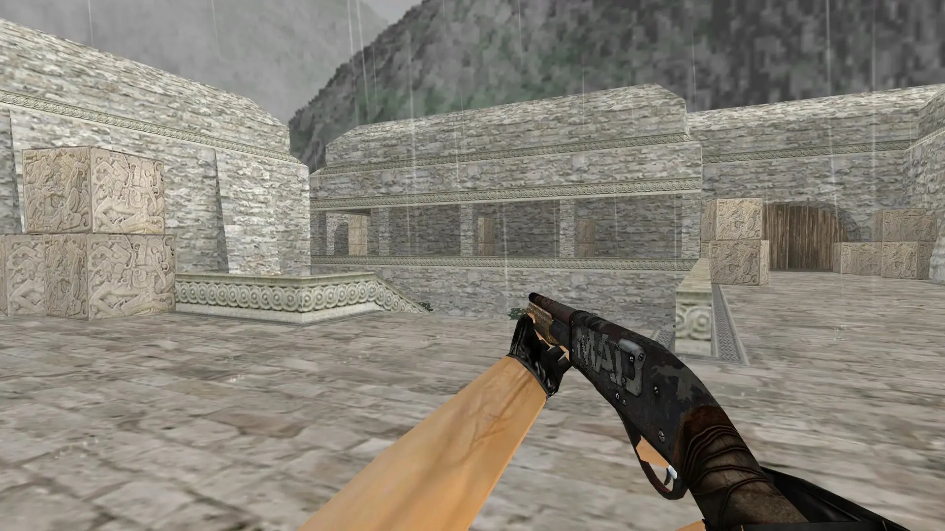 Sawed-Off Mad Maniac — de_aztec (first person)
