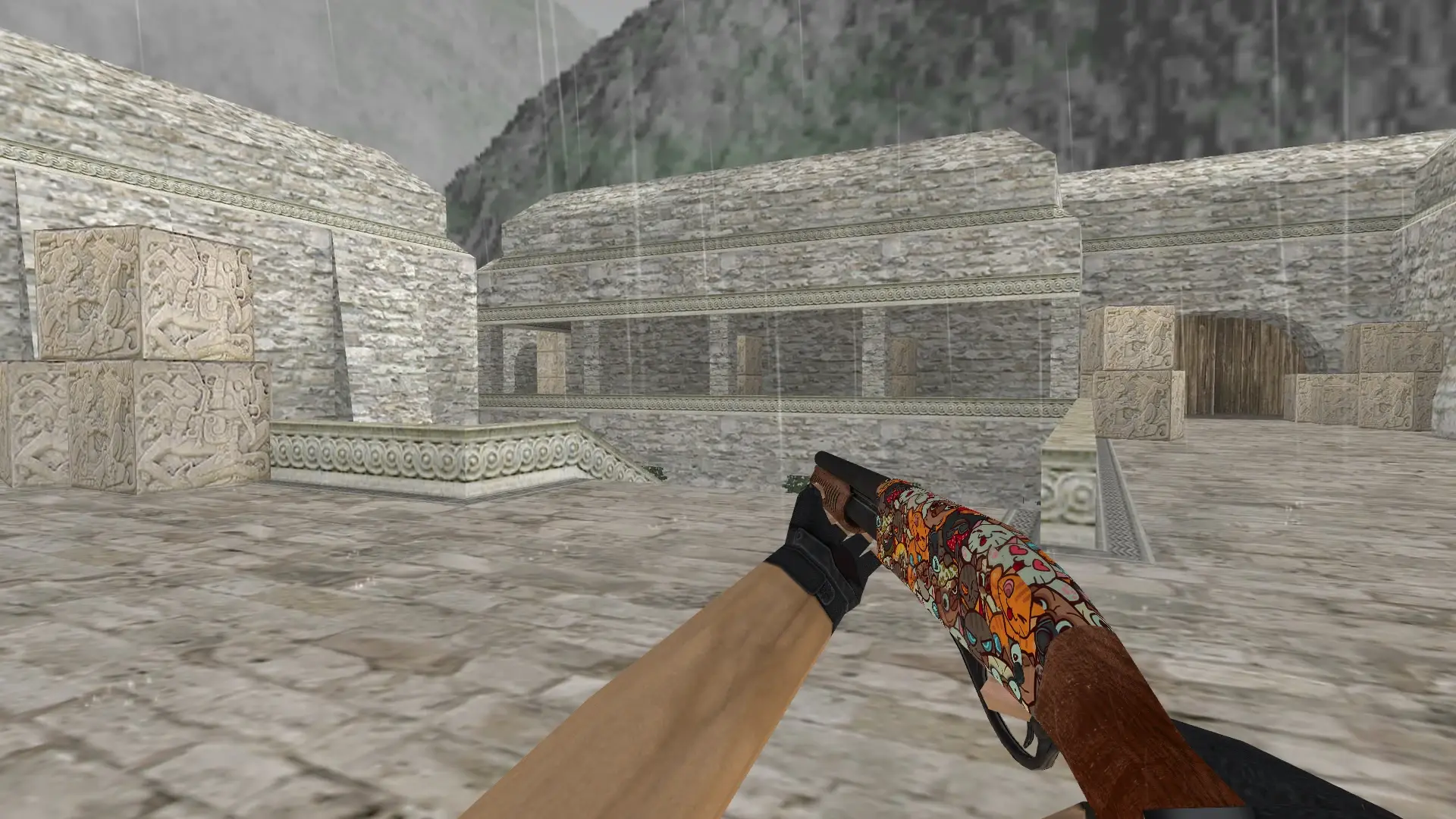 Sawed-Off PAW — de_aztec (first person)