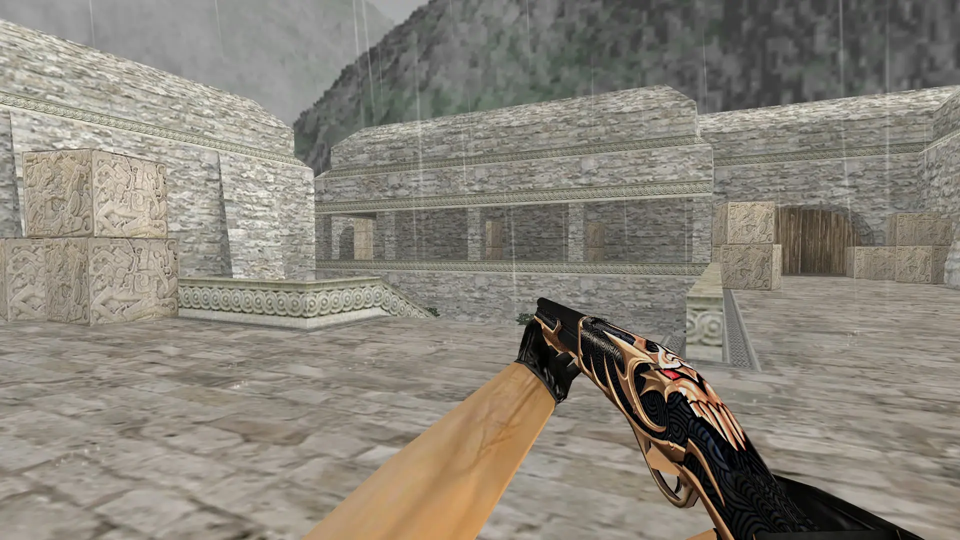Sawed-Off Ragnarok — de_aztec (first person)