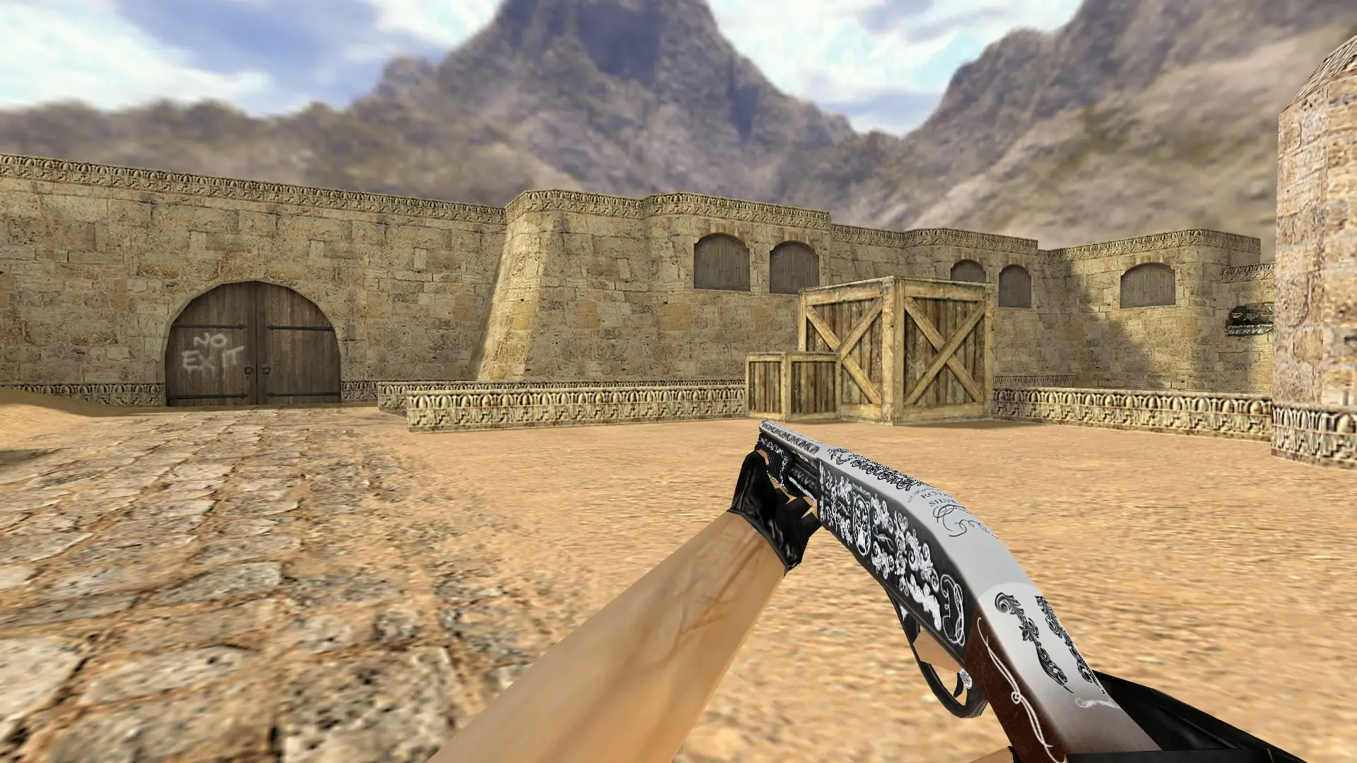 Sawed-Off Royal Silver — de_dust2 (first person)