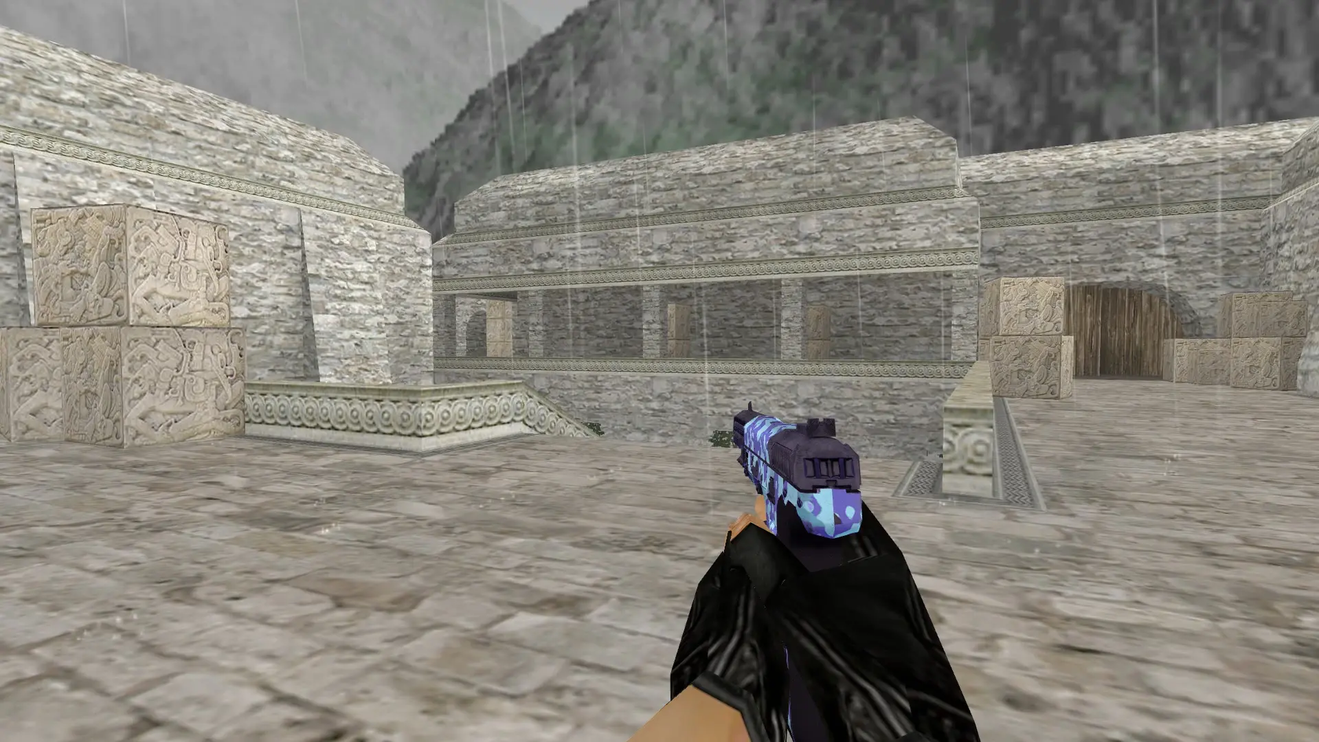 Five-SeveN Desert Camo Blue — de_aztec (first person)