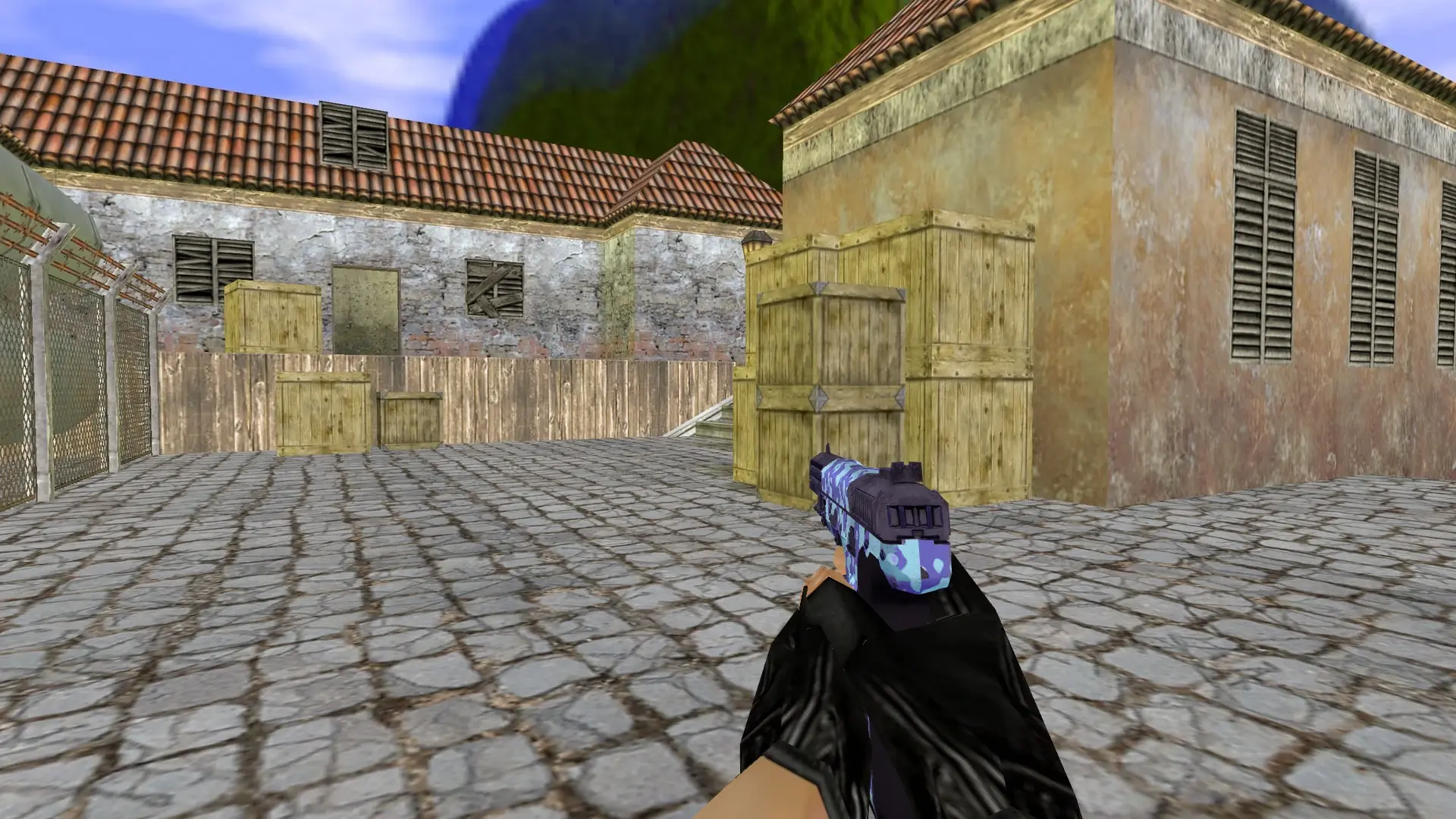 Five-SeveN Desert Camo Blue — de_inferno (first person)