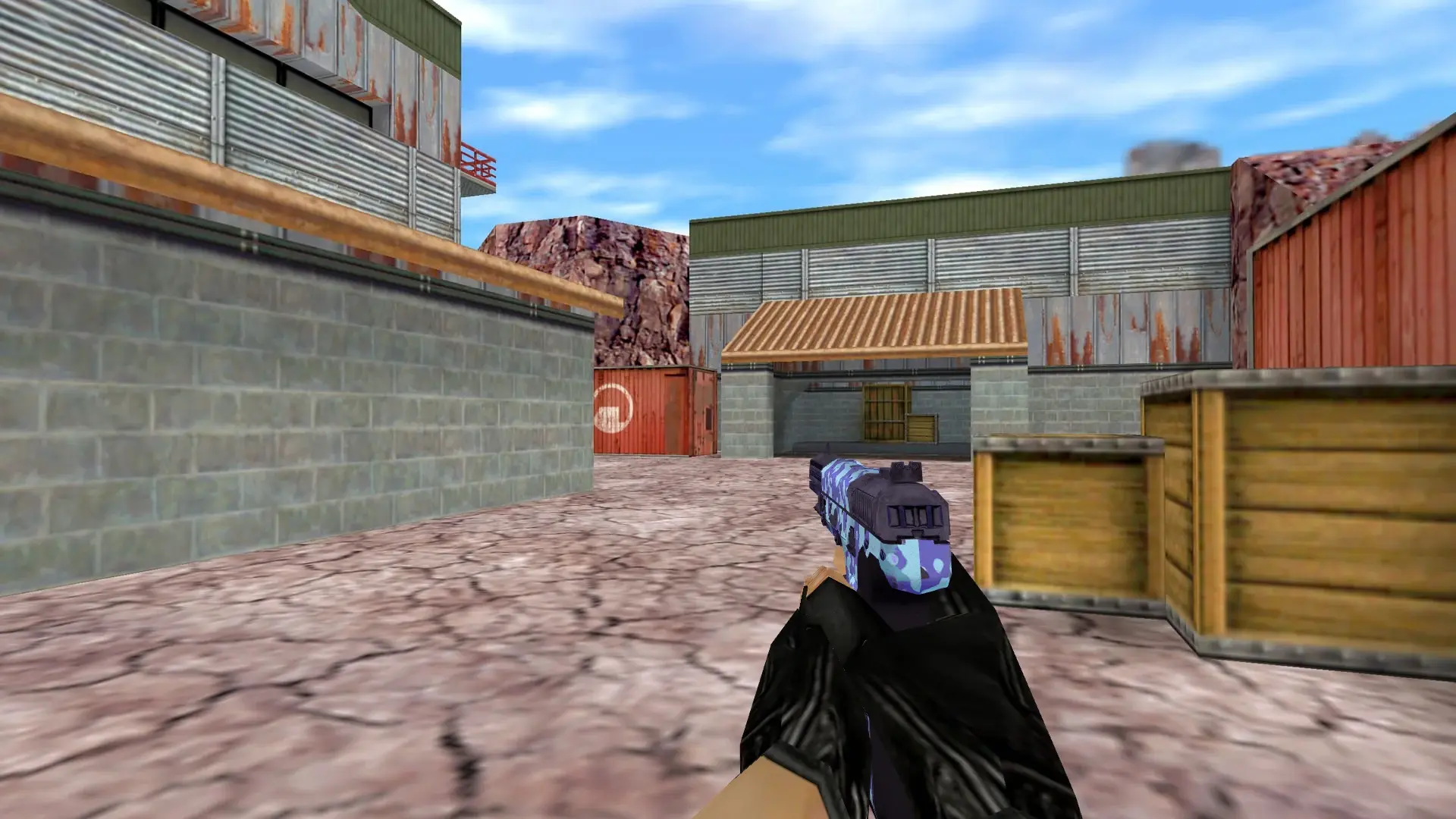 Five-SeveN Desert Camo Blue — de_nuke (first person)