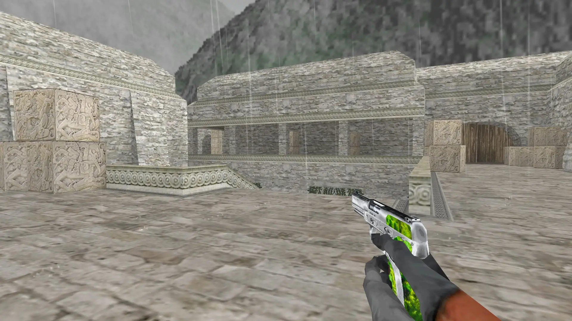Five-SeveN Silver Leaf — de_aztec (first person)