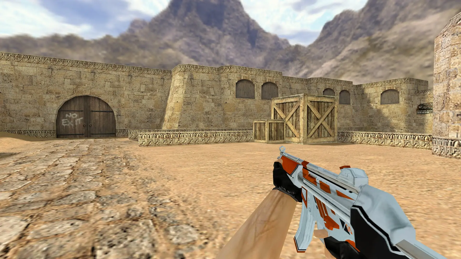 MP5 Asiimov — de_dust2 (first person)