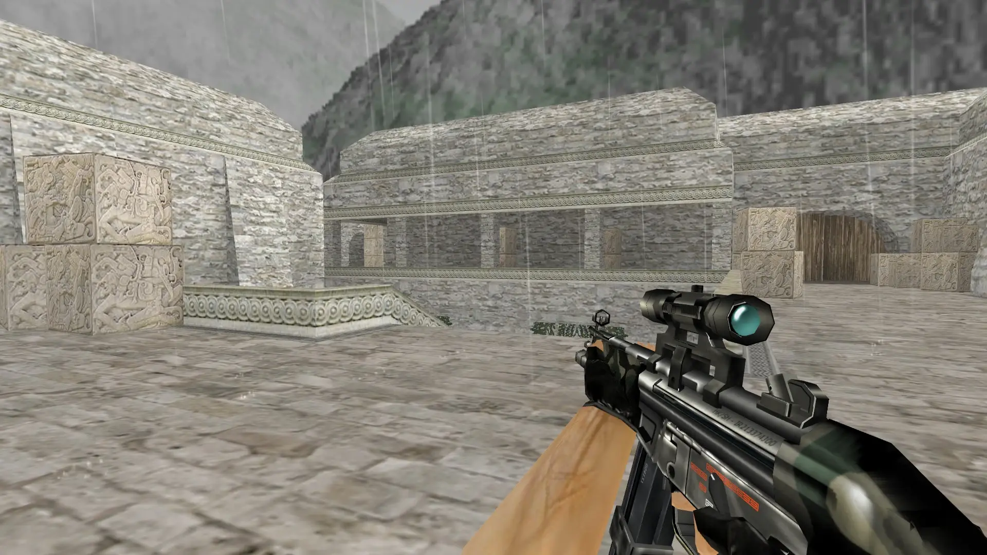 MP5 Camo — de_aztec (first person)