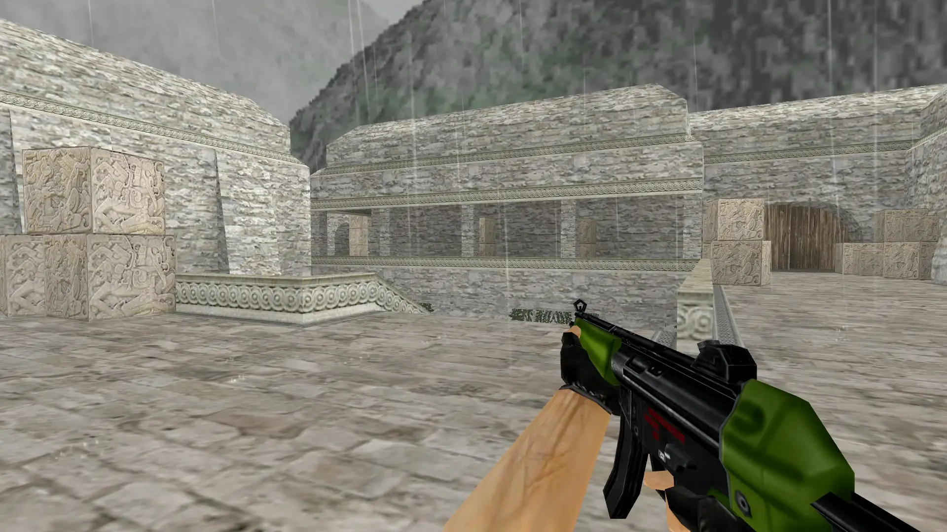 MP5 Navy Olive — de_aztec (first person)