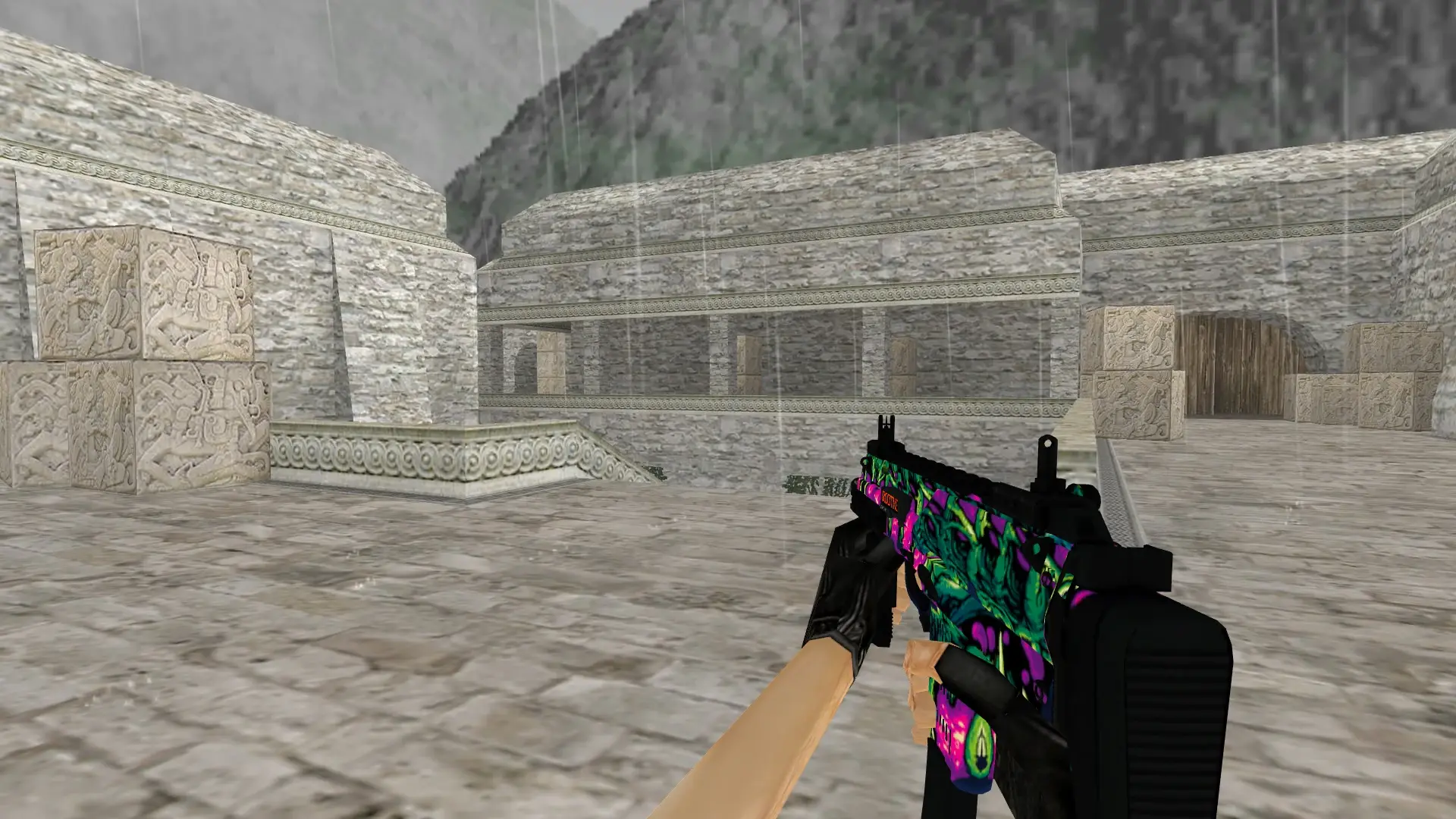 MP7 Necrovore — de_aztec (first person)