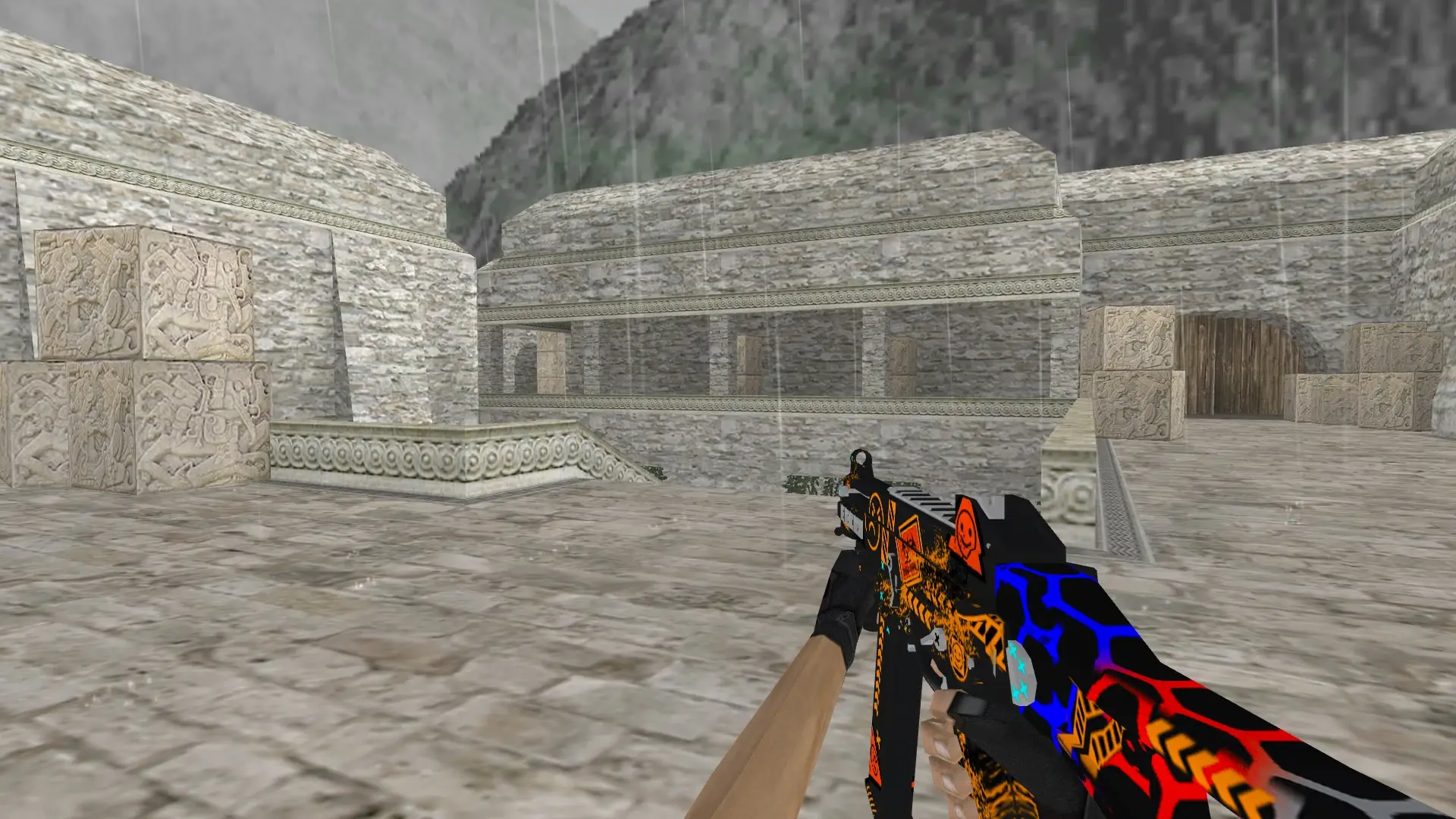 UMP45 Angry Emoji — de_aztec (first person)