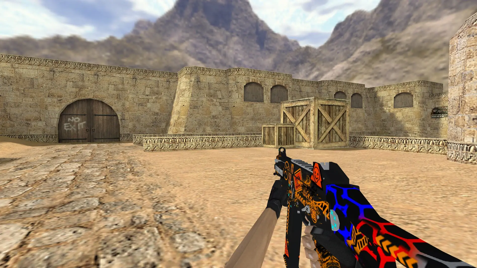 UMP45 Angry Emoji — de_dust2 (first person)