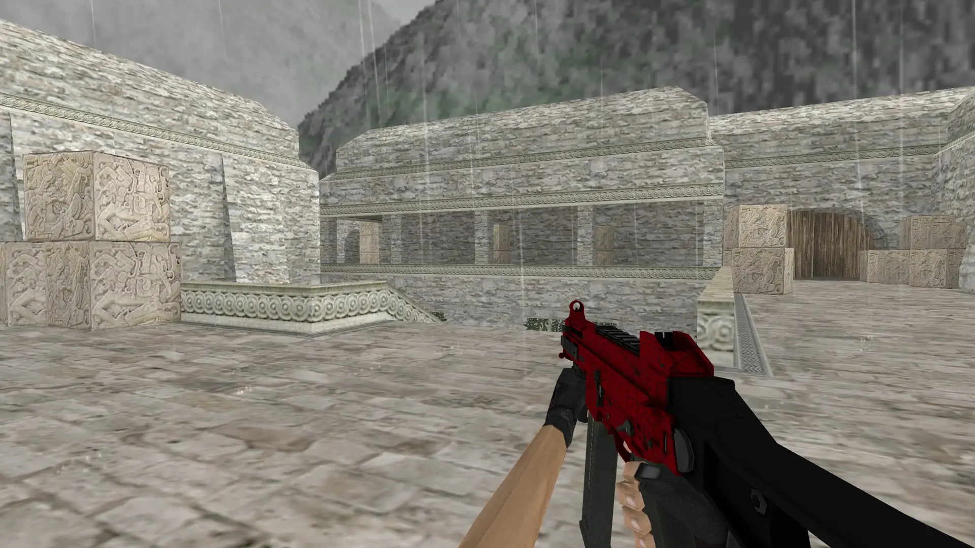 UMP45 Crimson Web — de_aztec (first person)