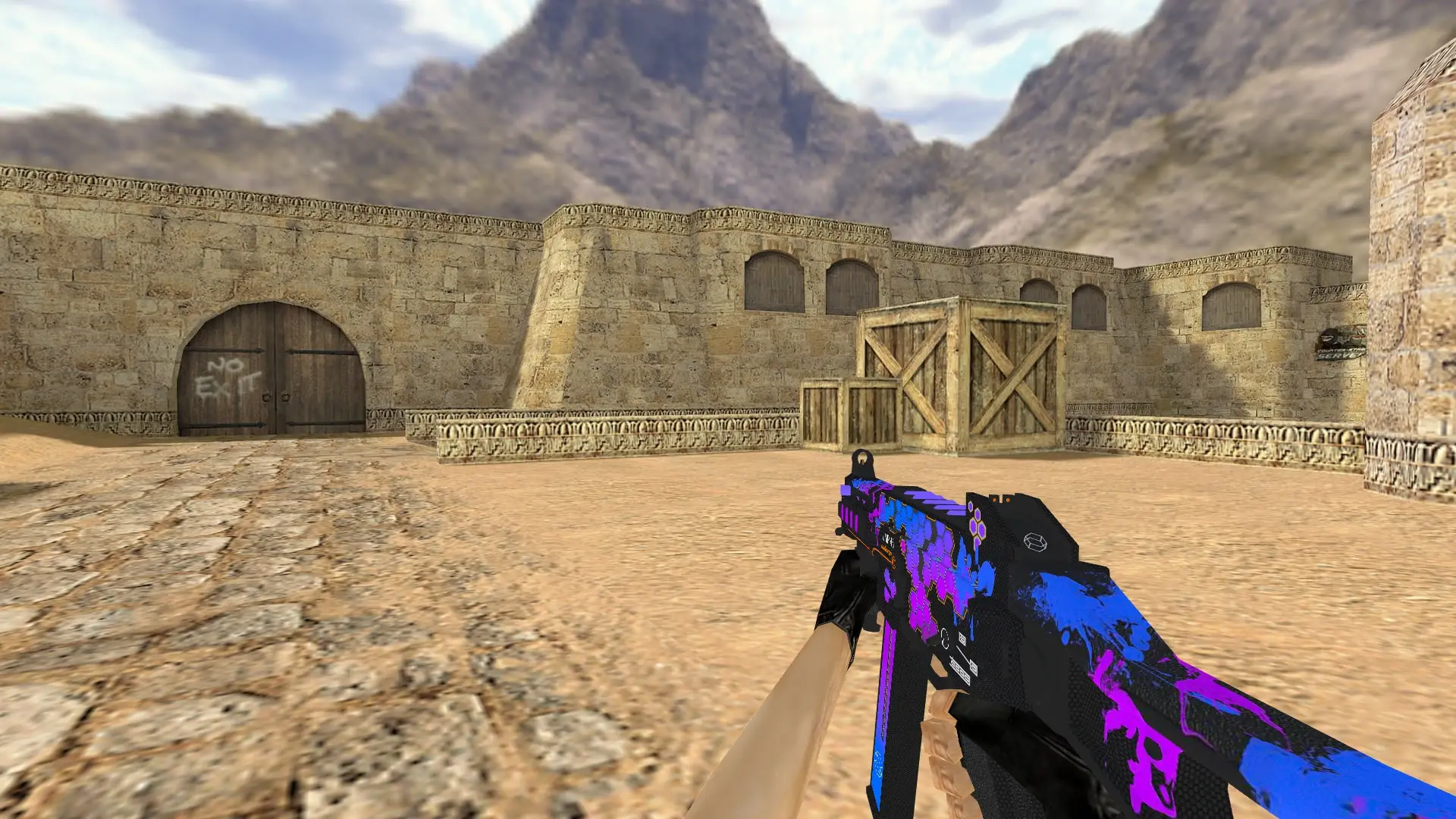 UMP45 Cyberpunk — de_dust2 (first person)