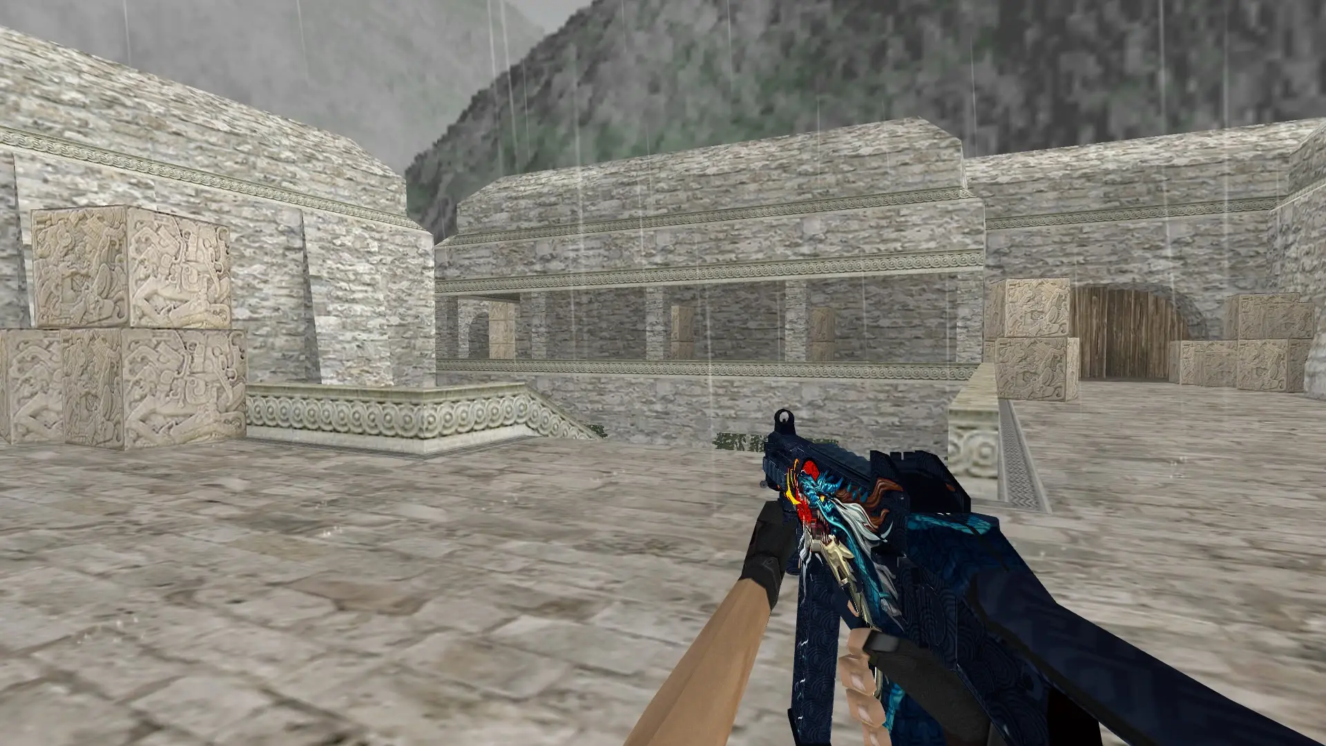 UMP-45 Dragonfire — de_aztec (first person)