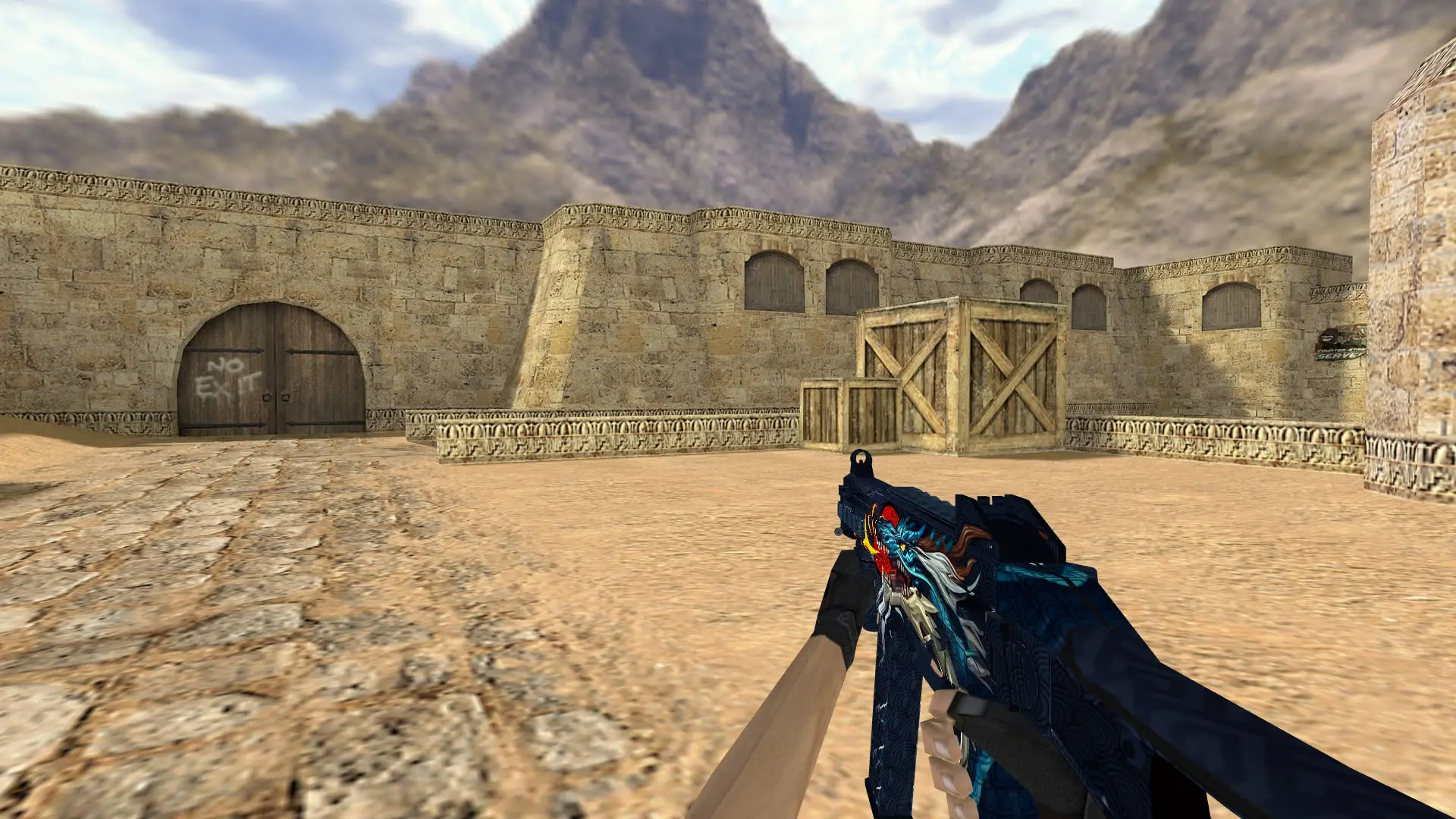 UMP-45 Dragonfire — de_dust2 (first person)