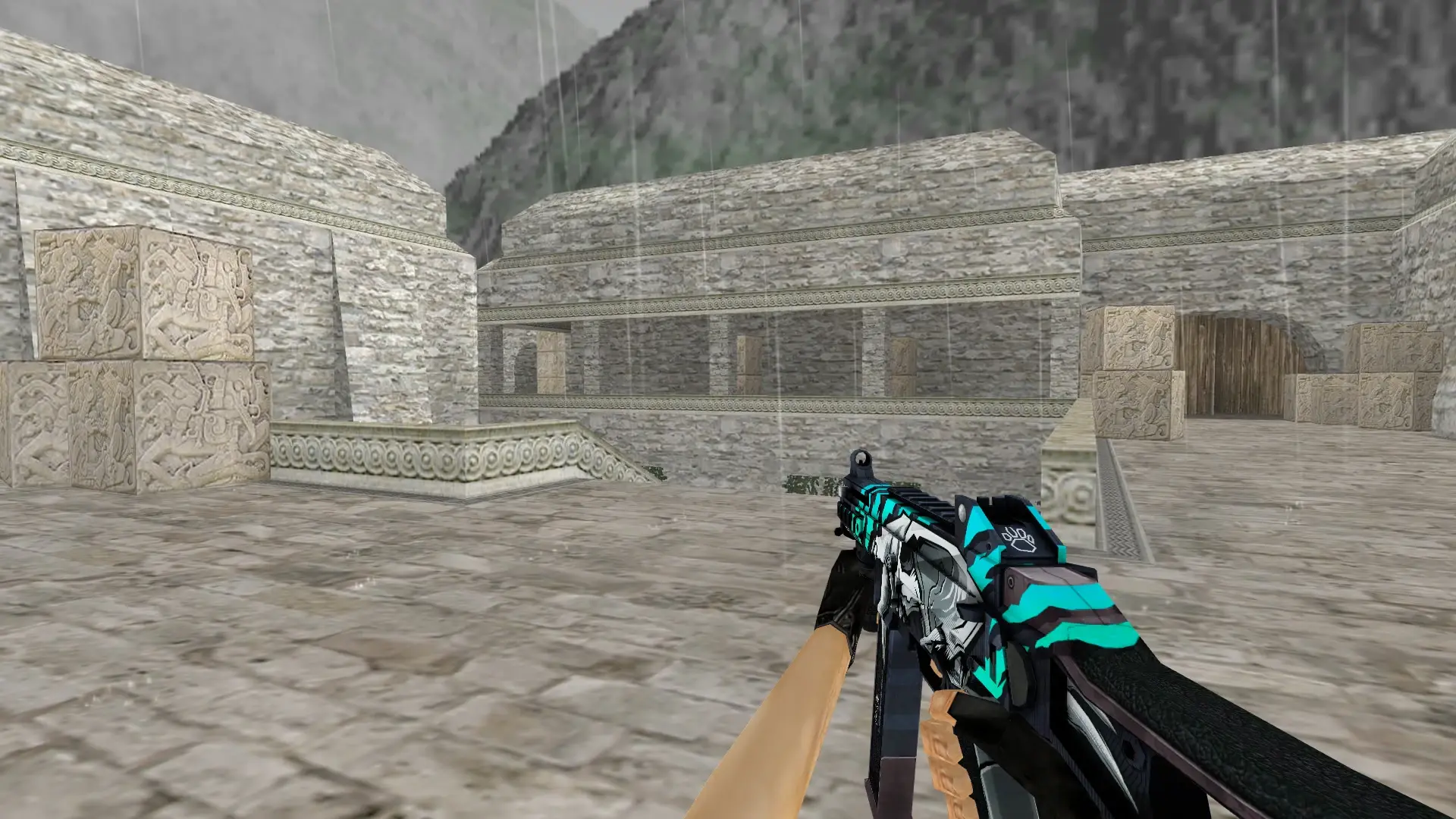 UMP45 | Primal Saber — de_aztec (first person)