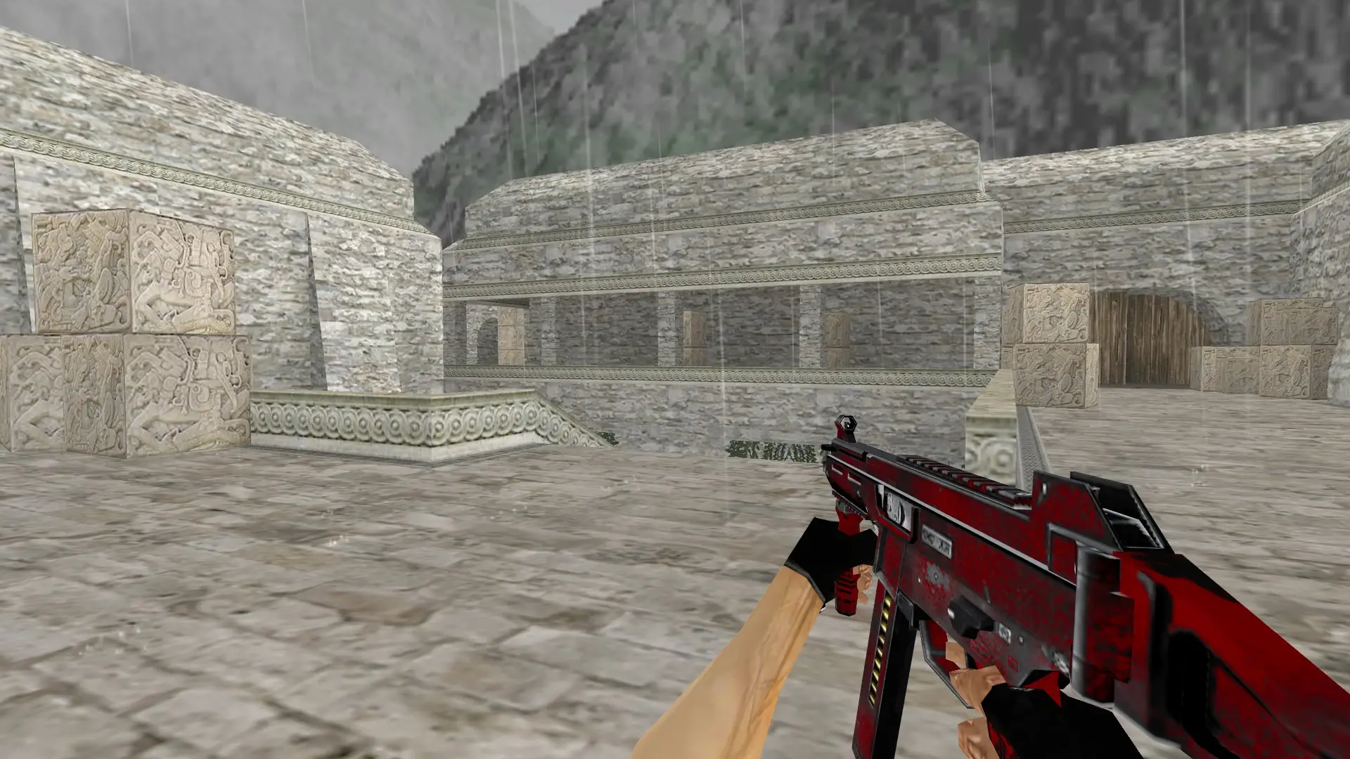 UMP45 Red — de_aztec (first person)