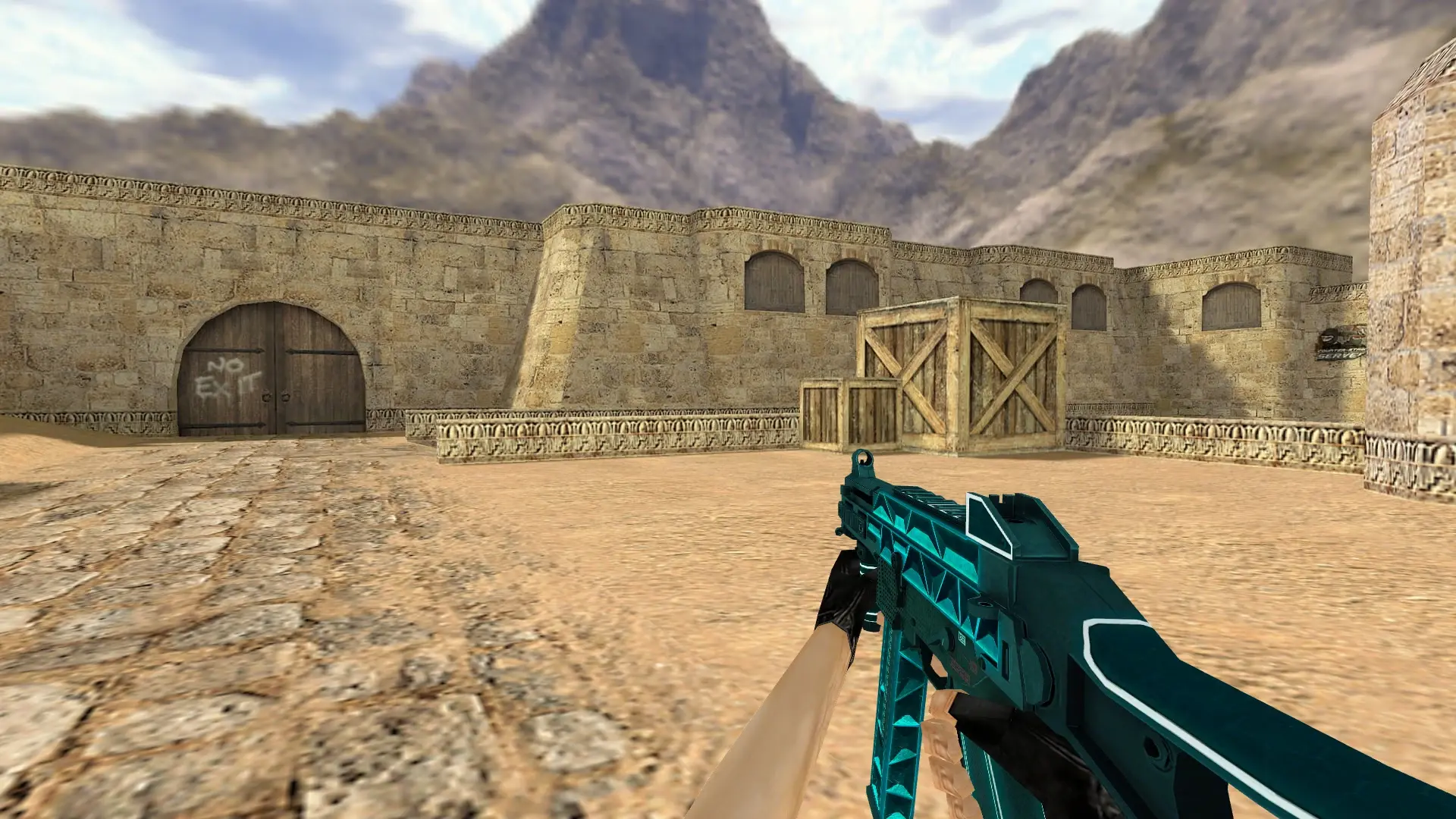 UMP45 Scaffold — de_dust2 (first person)