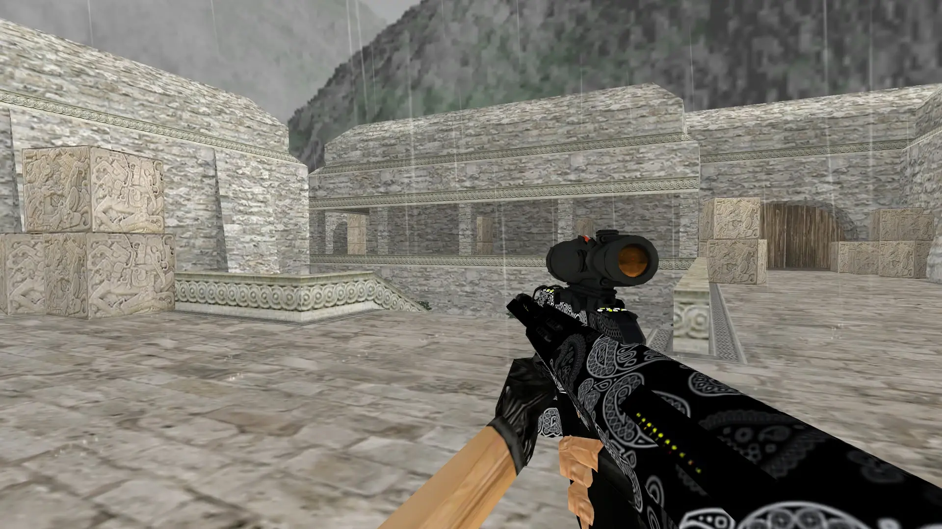 AUG Black Series — de_aztec (first person)