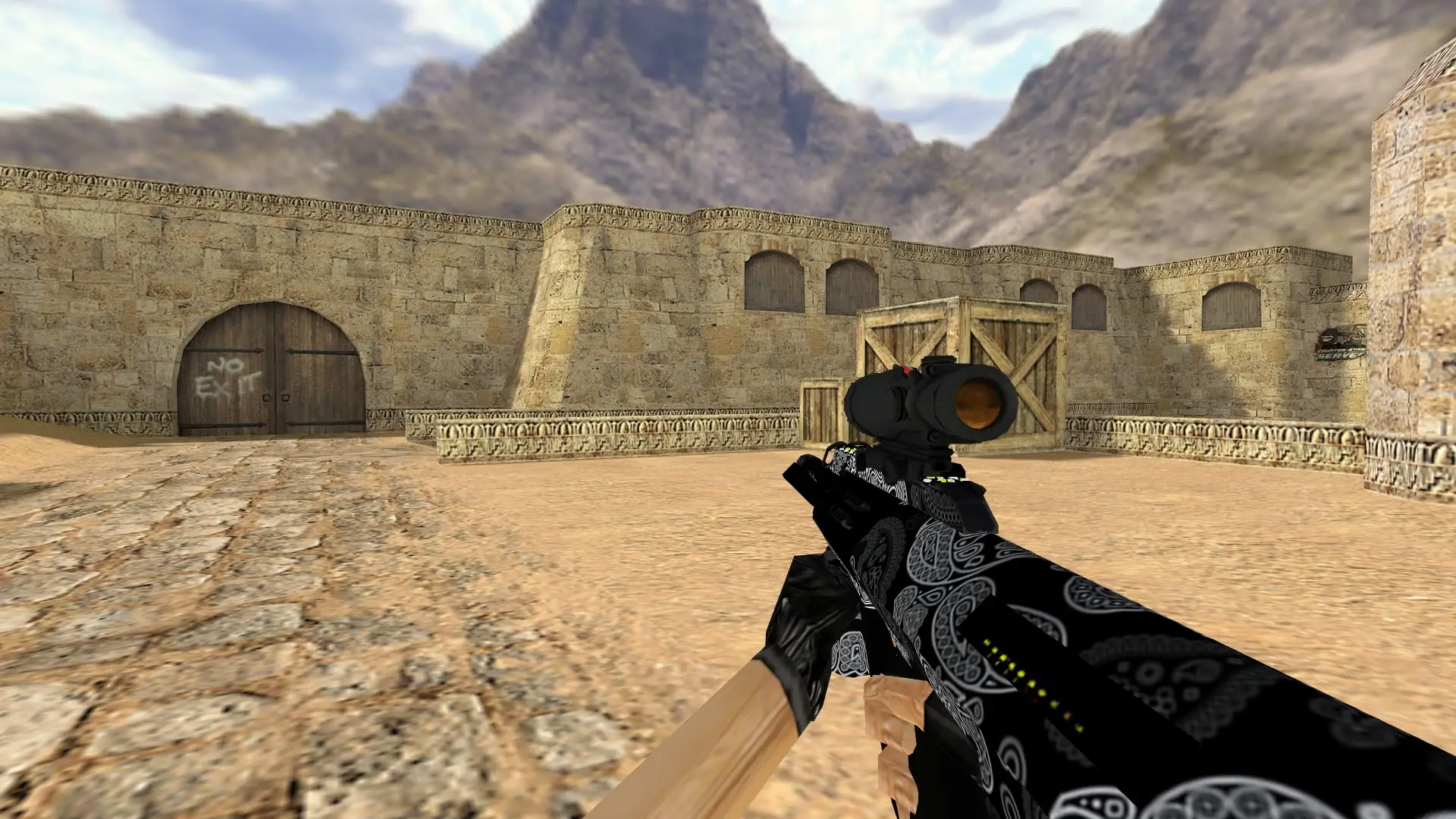 AUG Black Series — de_dust2 (first person)