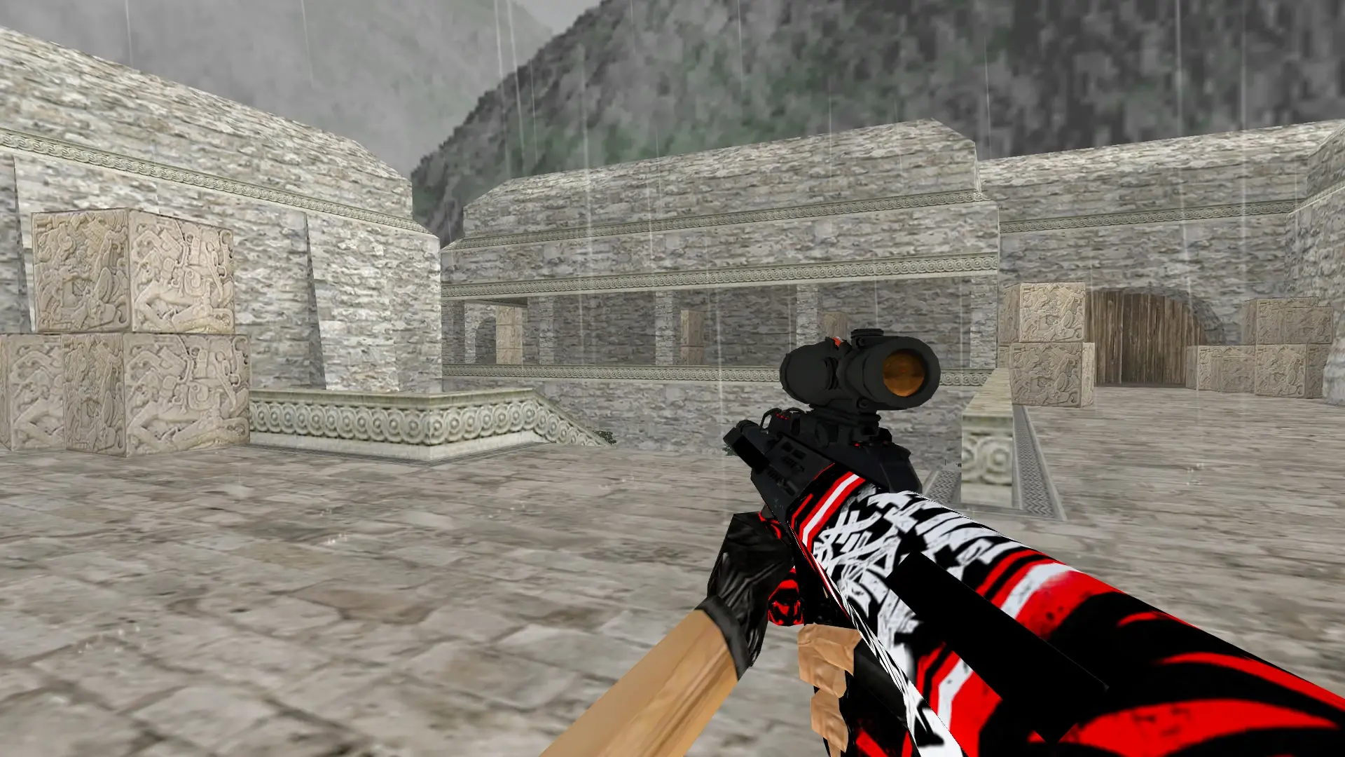 AUG Calligraphy — de_aztec (first person)