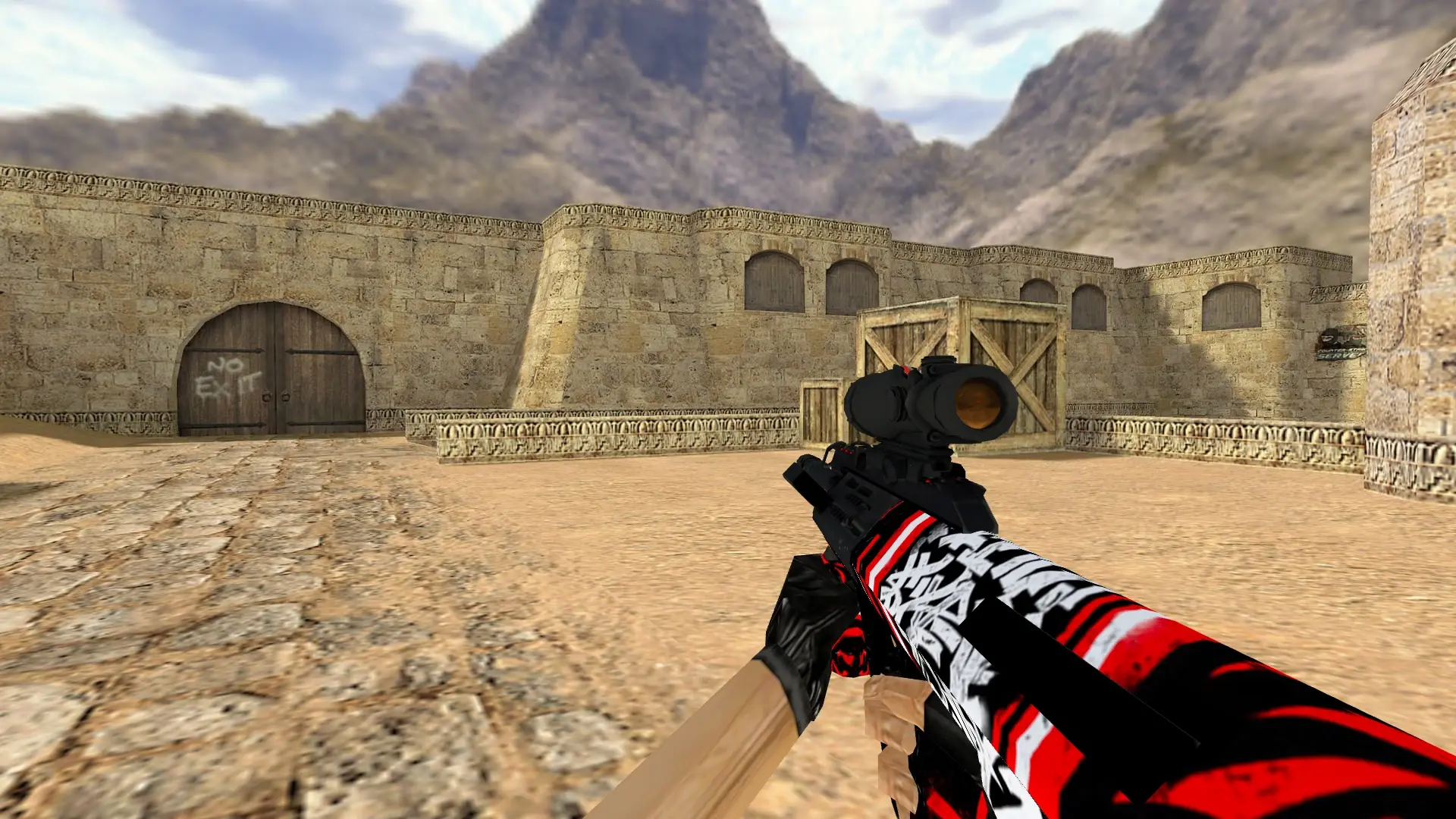 AUG Calligraphy — de_dust2 (first person)