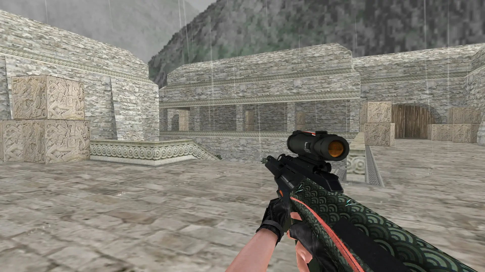 AUG Chameleon — de_aztec (first person)