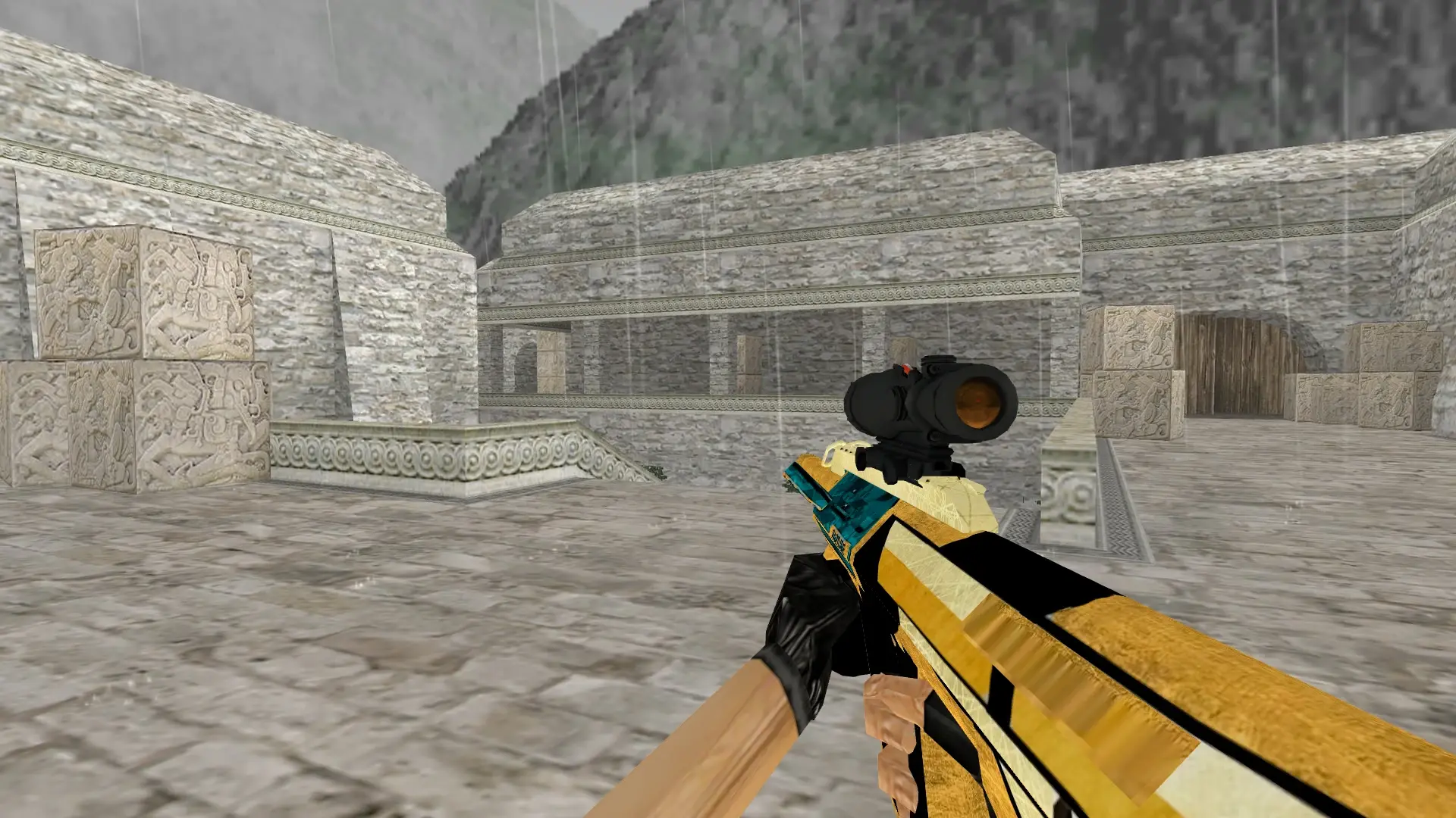 AUG Deco — de_aztec (first person)