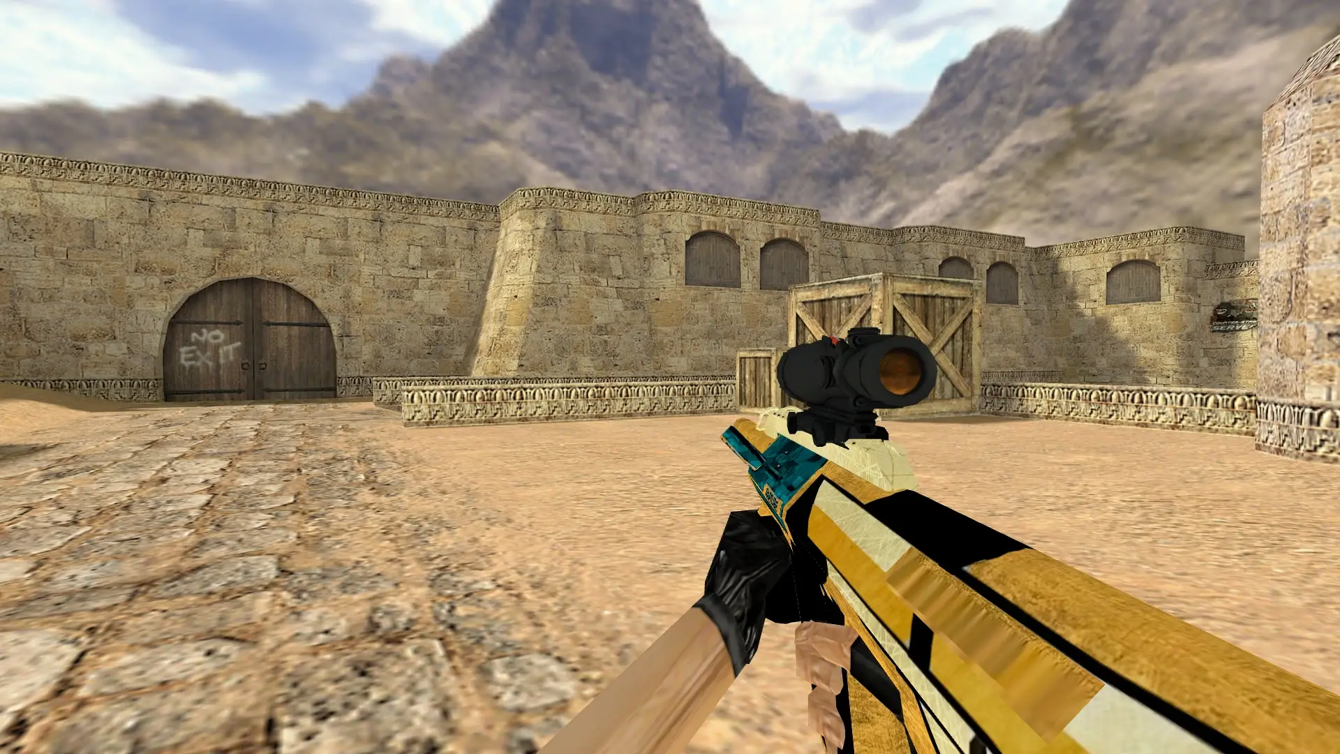 AUG Deco — de_dust2 (first person)
