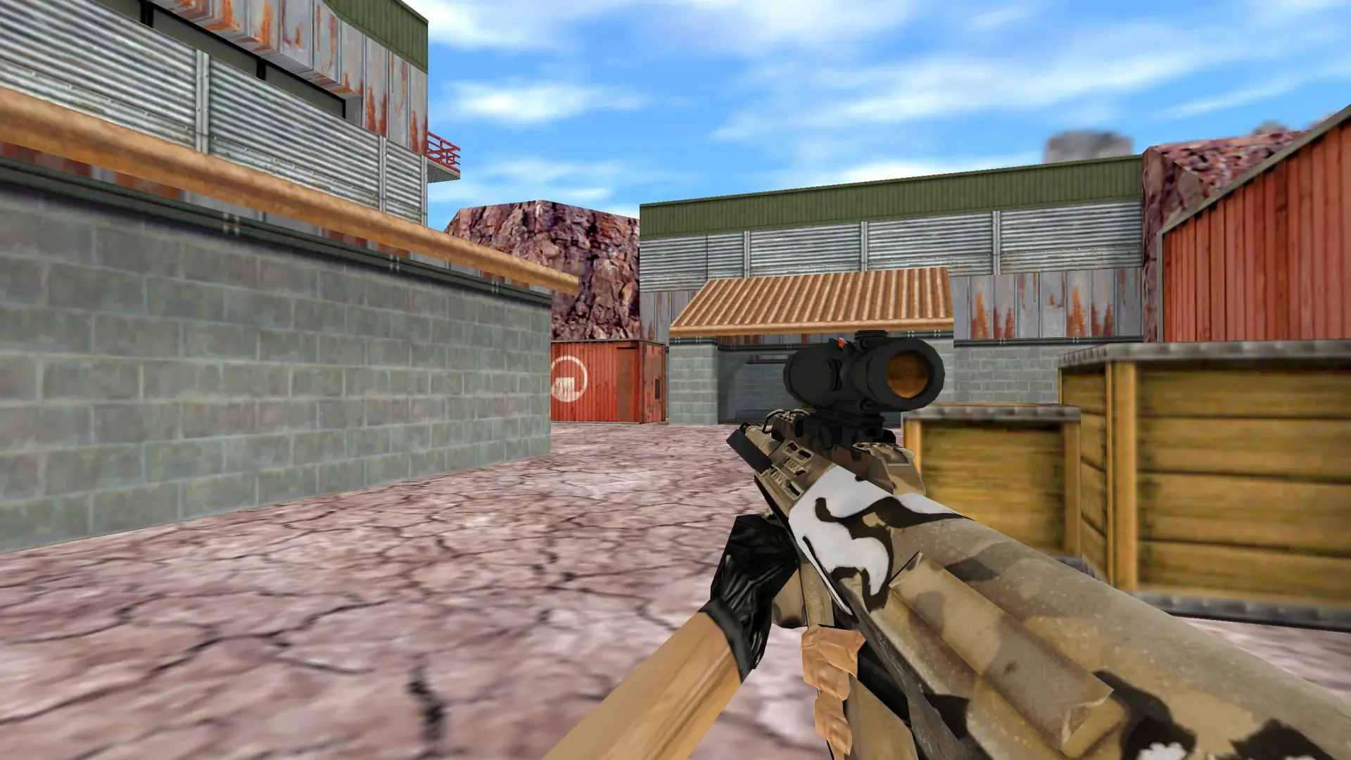 AUG Desert Revolt — de_nuke (first person)