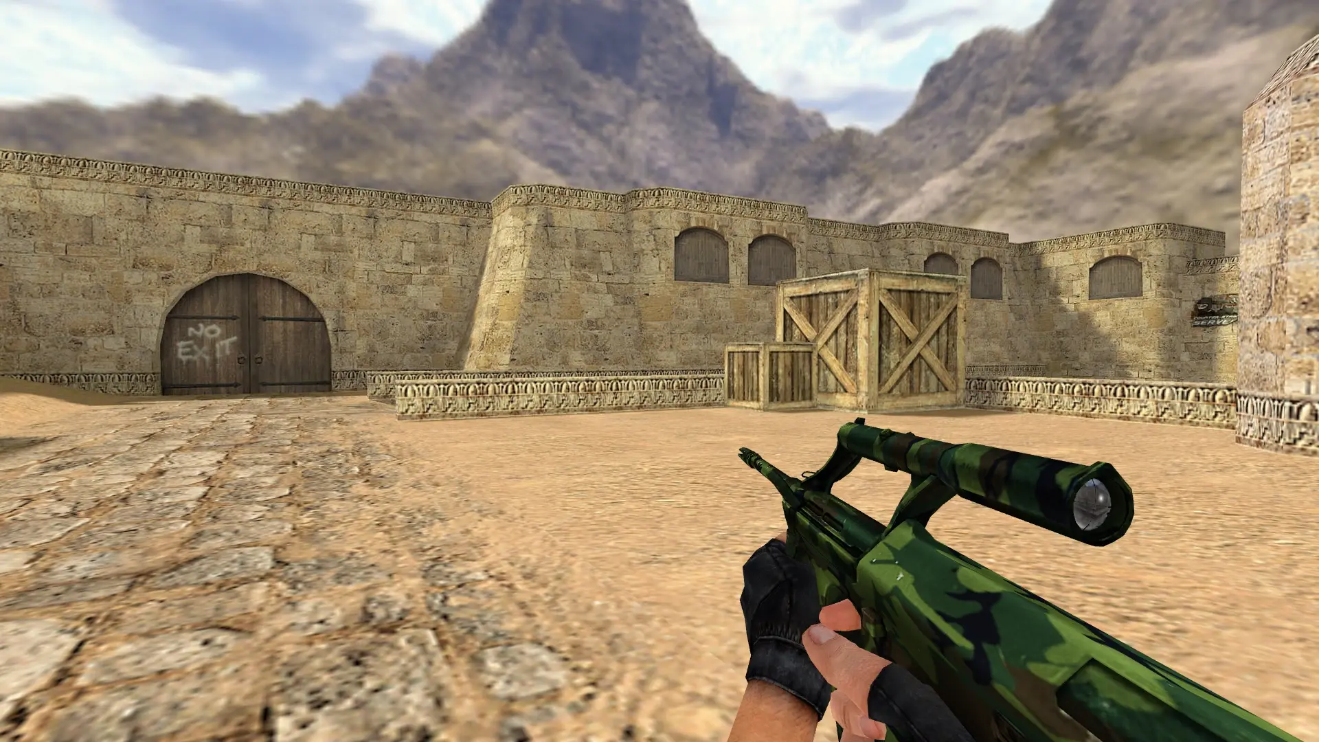AUG Forest Camo — de_dust2 (first person)