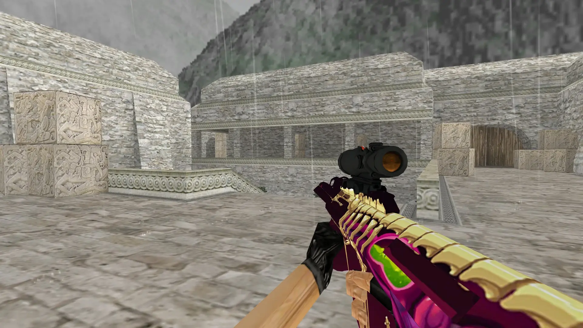 AUG Huge Guts — de_aztec (first person)