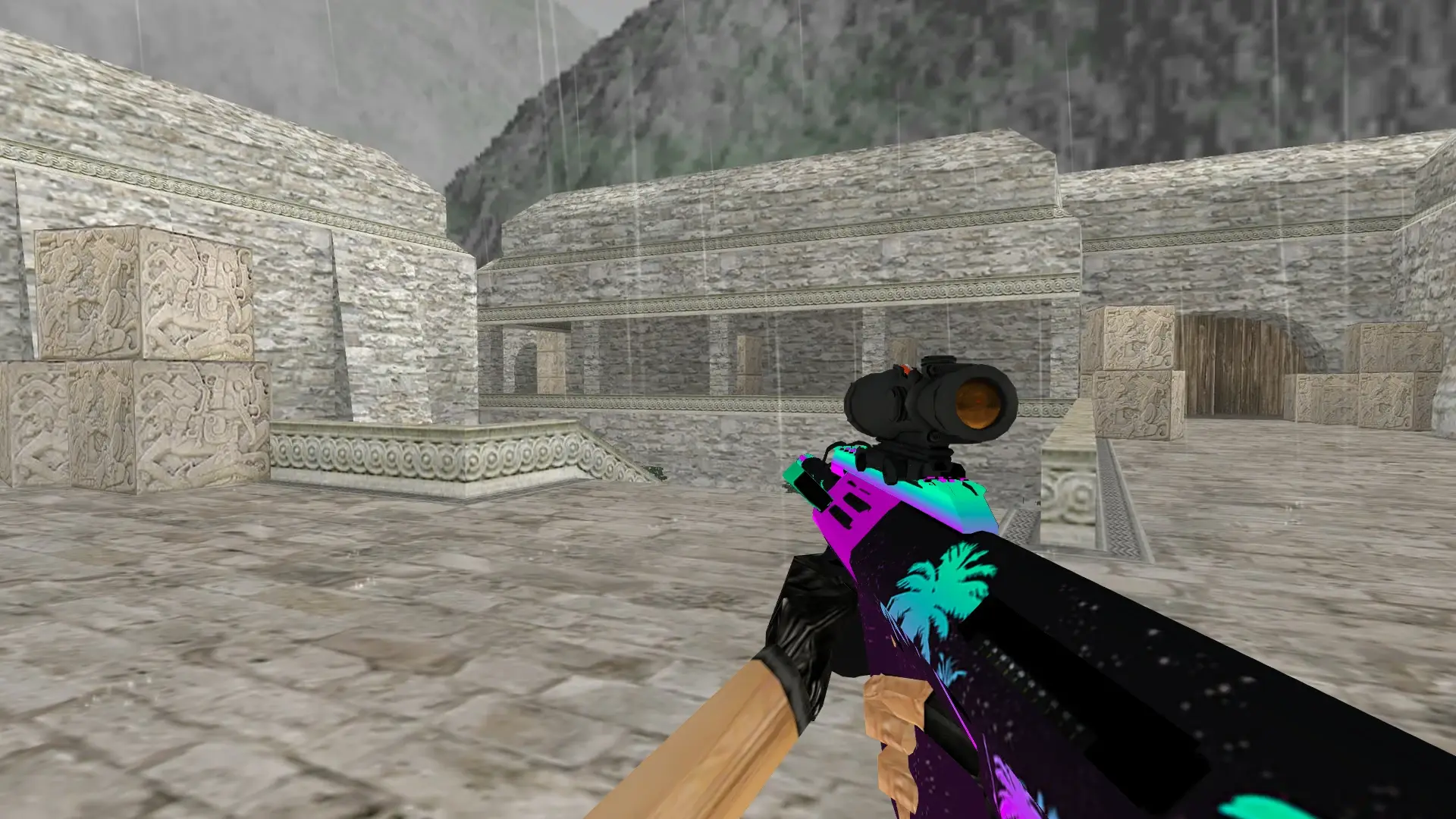 AUG Paradise — de_aztec (first person)
