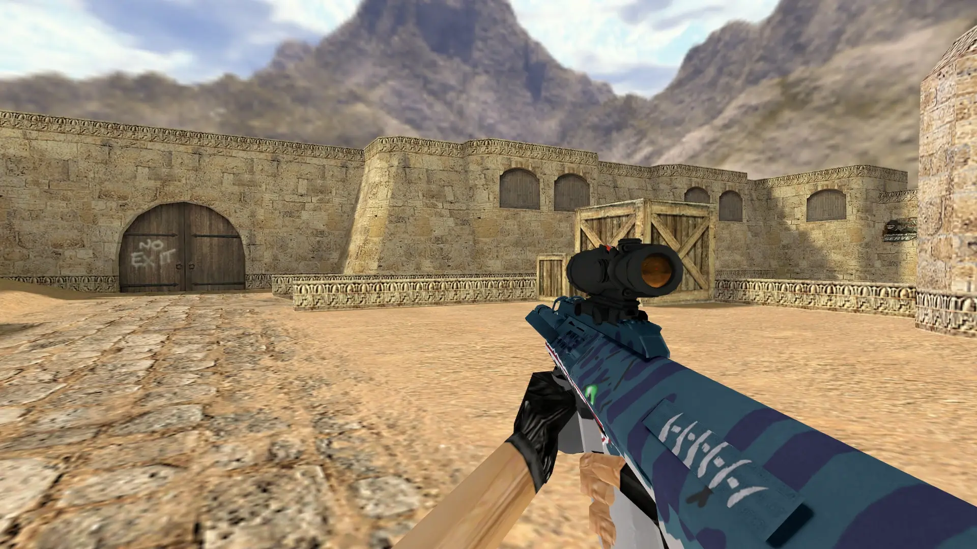 AUG Piranha — de_dust2 (first person)
