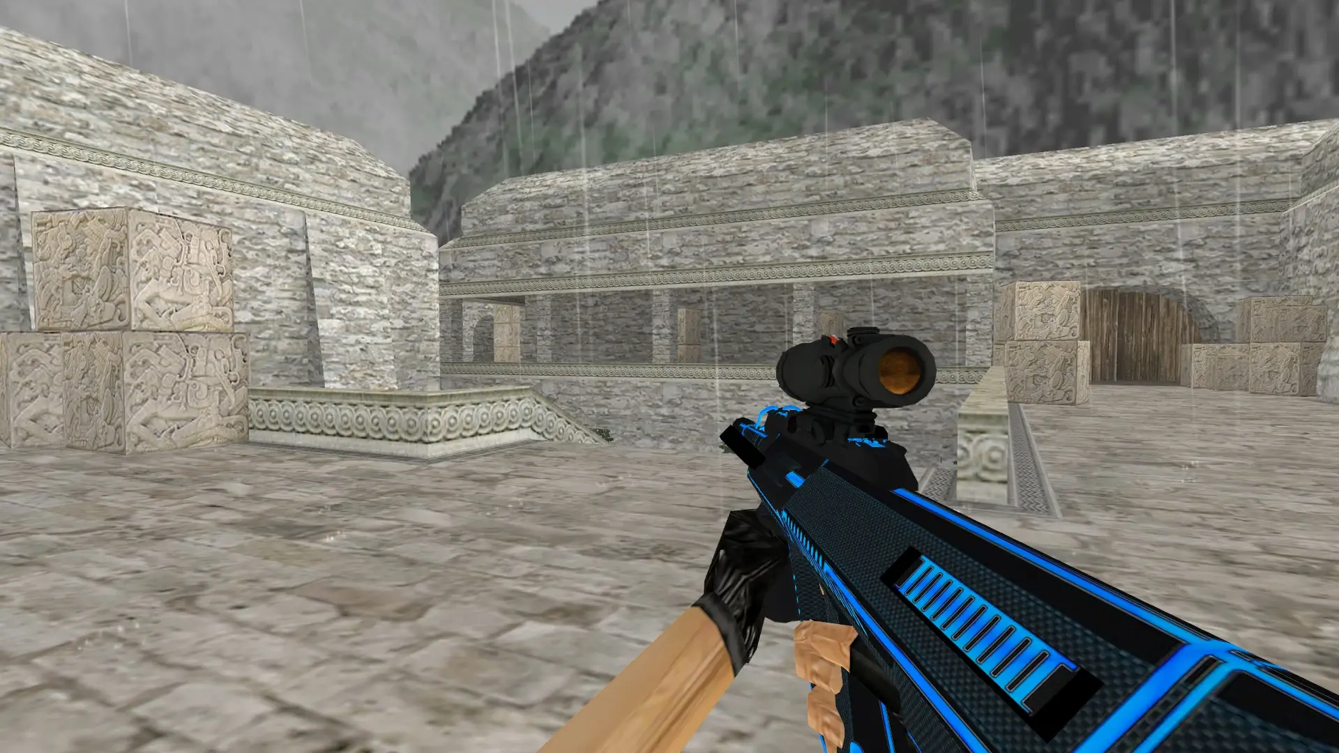 AUG Plasmax — de_aztec (first person)