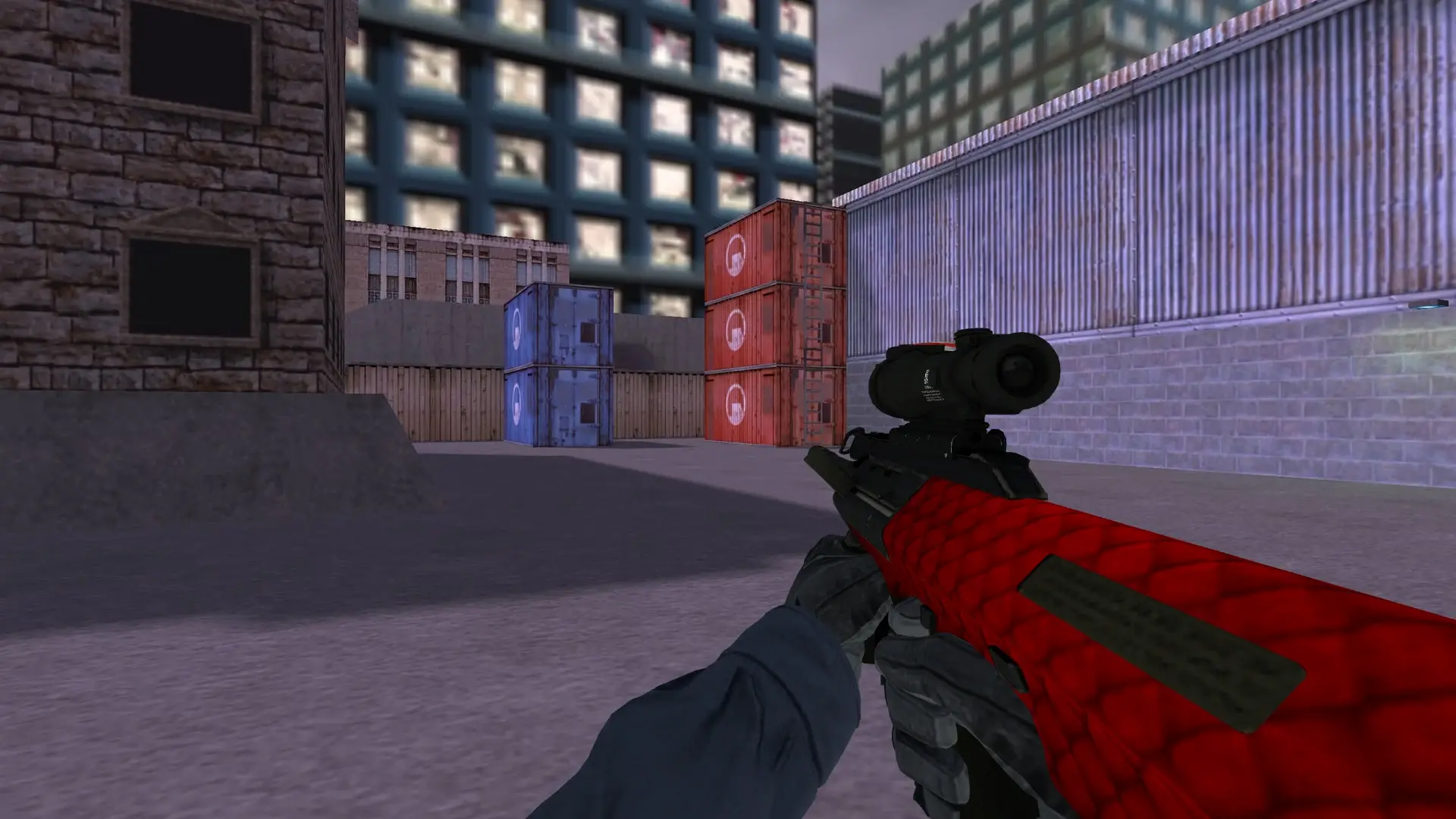 AUG Red and Bad — cs_assault (first person)