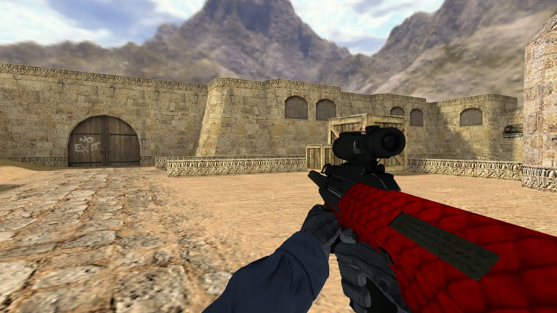 AUG Red and Bad — de_dust2 (first person)