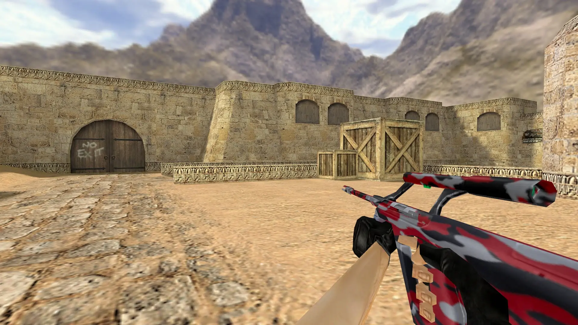 AUG Red Camo — de_dust2 (first person)