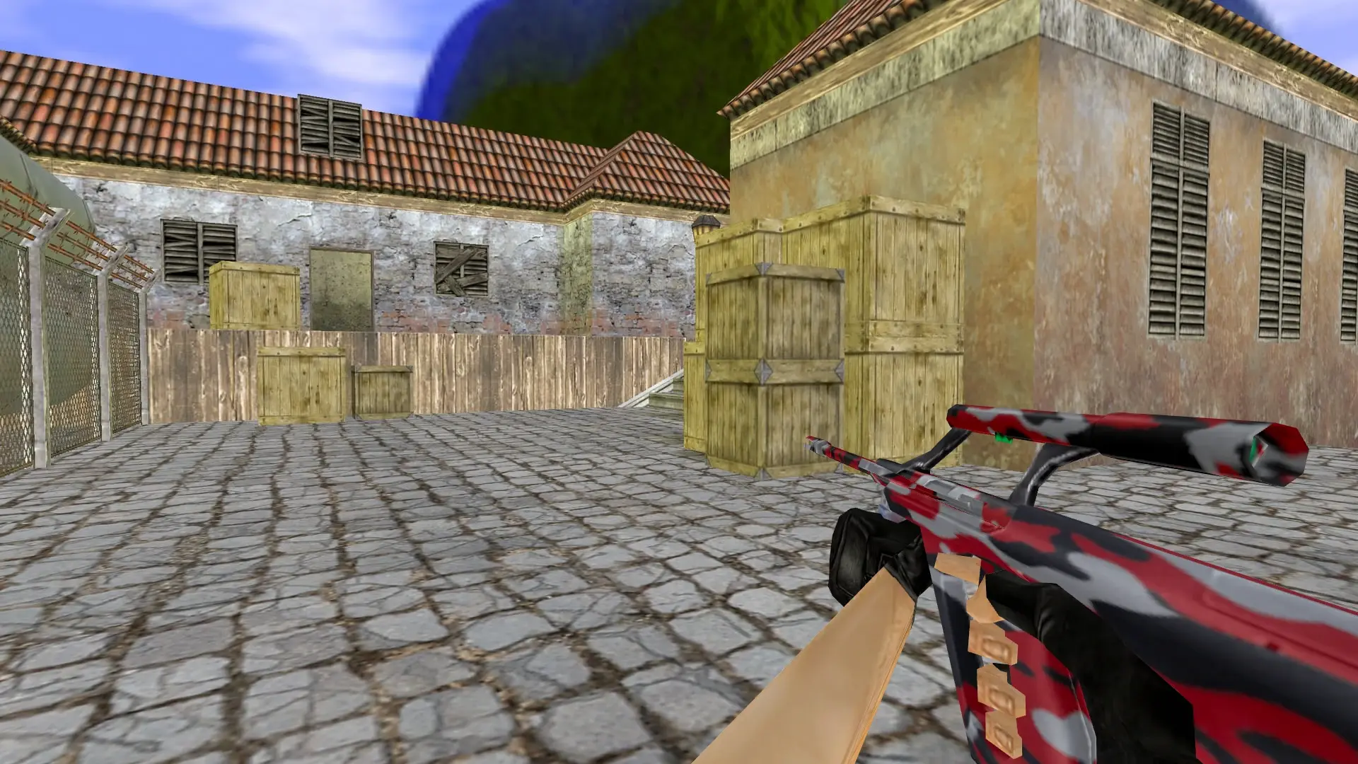 AUG Red Camo — de_inferno (first person)