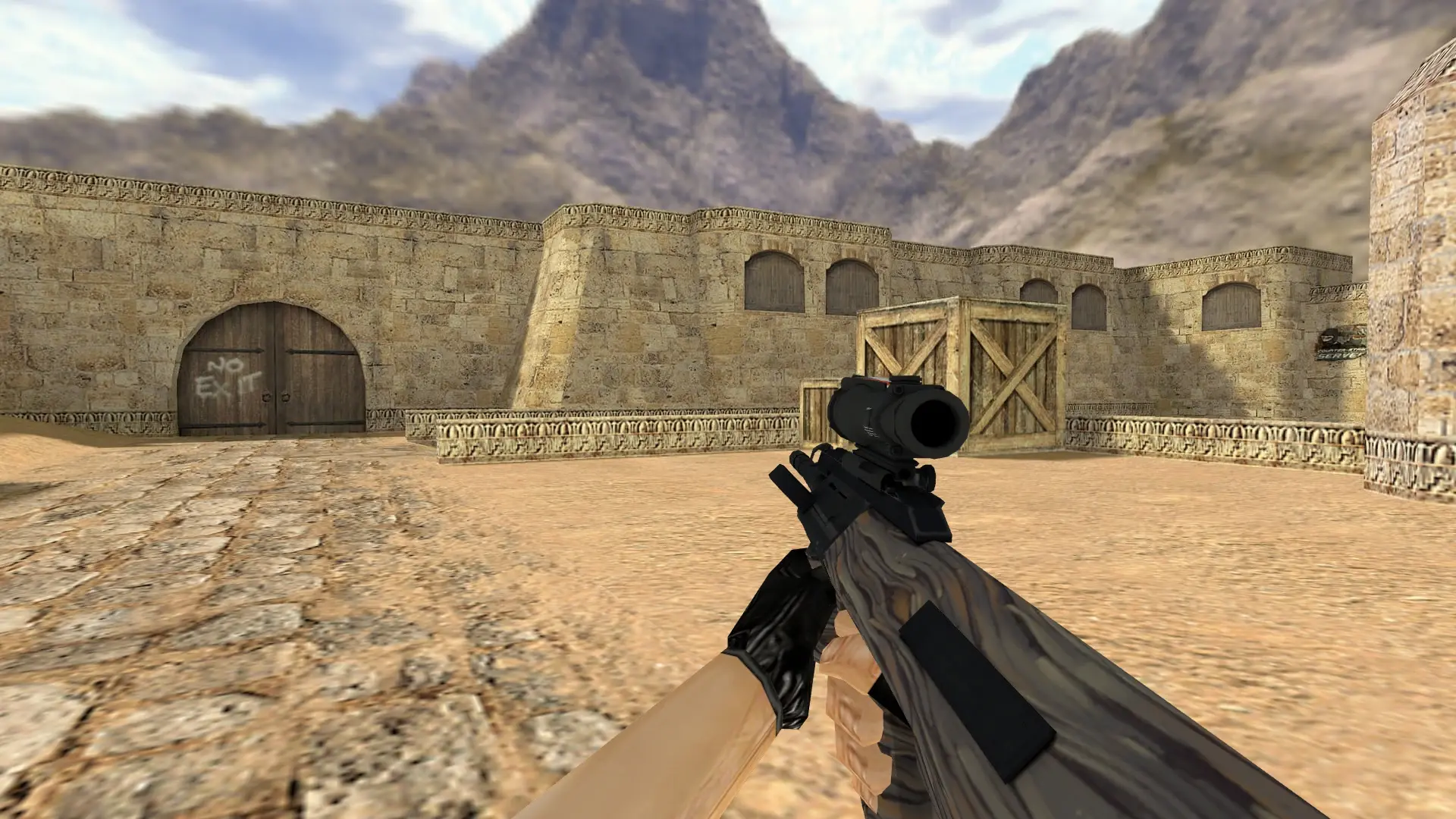 AUG | Spalted Wood — de_dust2 (first person)