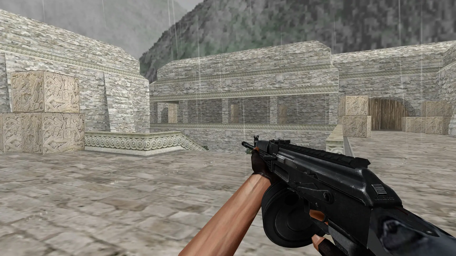Saiga-12 — de_aztec (first person)