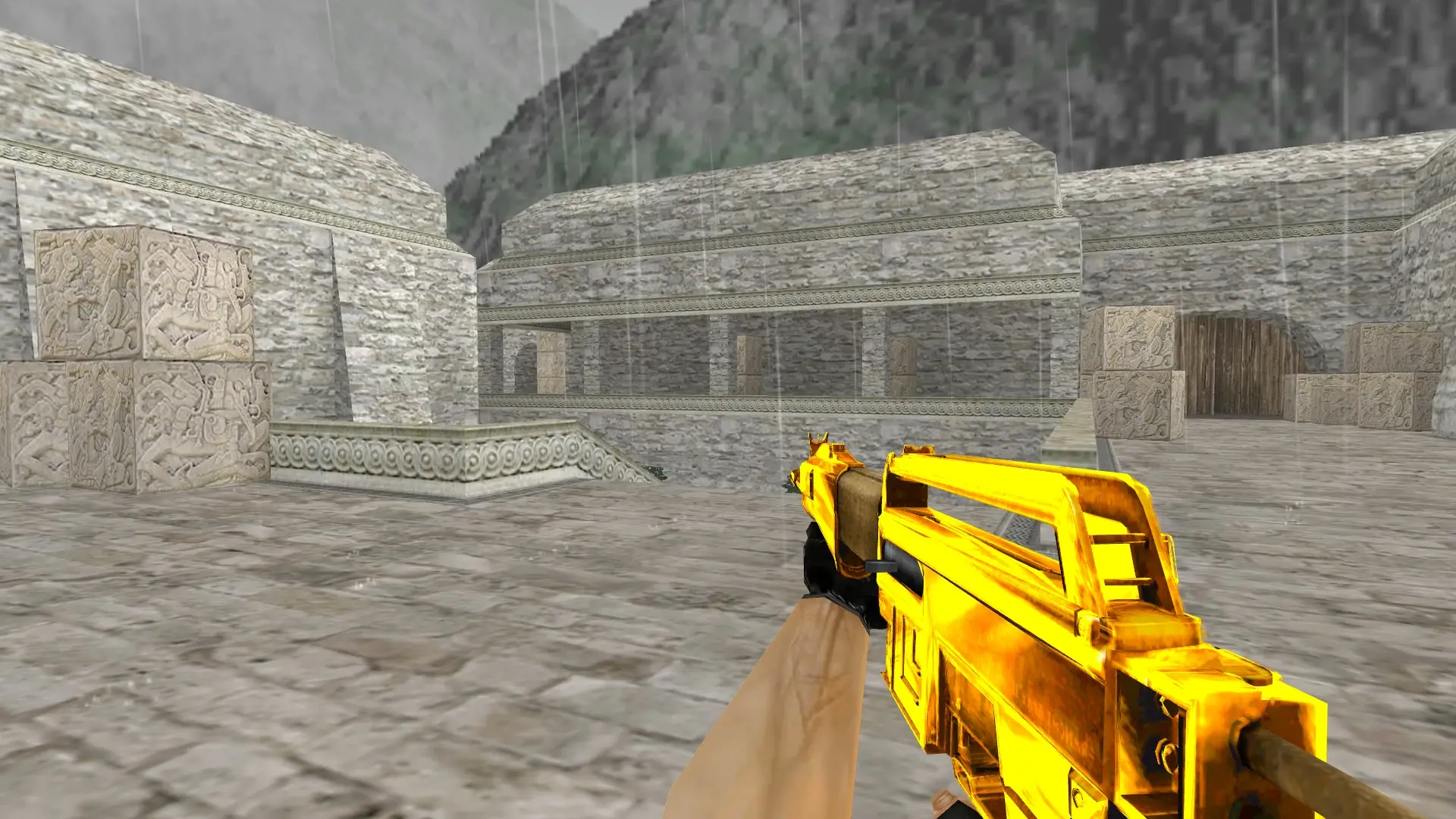 SPAS-15 Gold — de_aztec (first person)
