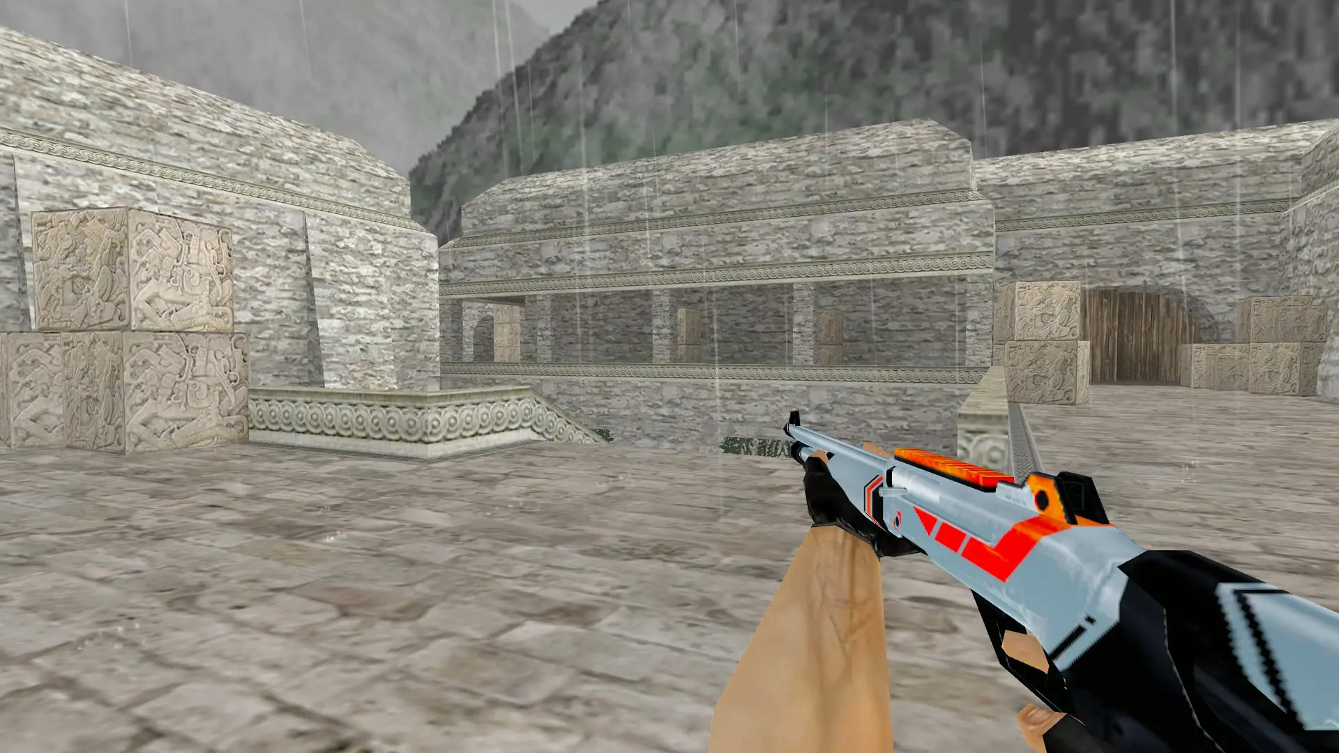 XM1014 Asiimov — de_aztec (first person)