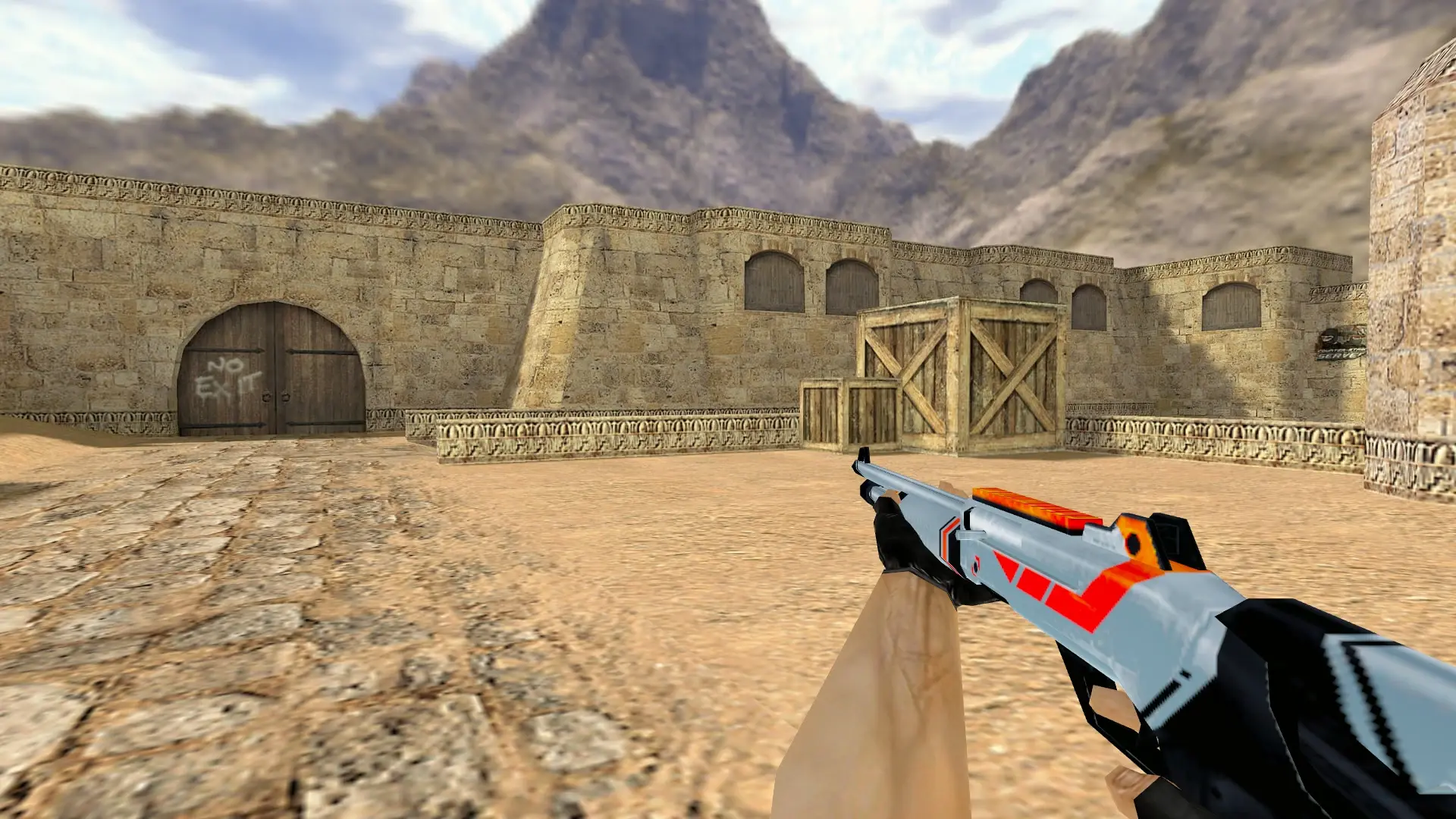 XM1014 Asiimov — de_dust2 (first person)